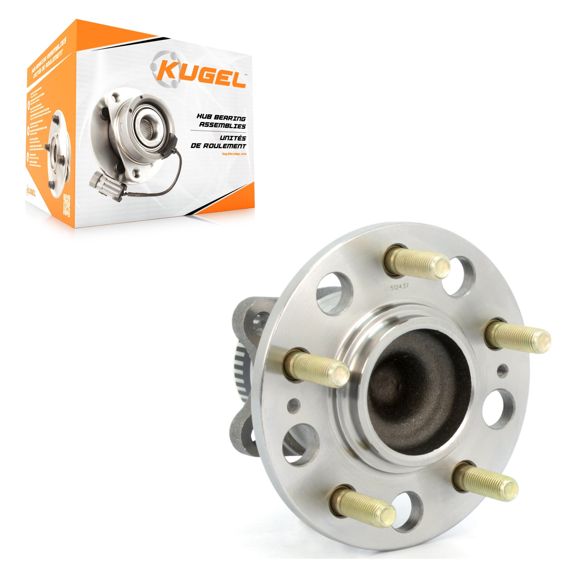 Kugel 70-512437 Wheel Bearing and Hub Assembly for 2008-2017 Kia Optima, Hyundai Sonata, Kia Cadenza - Rear