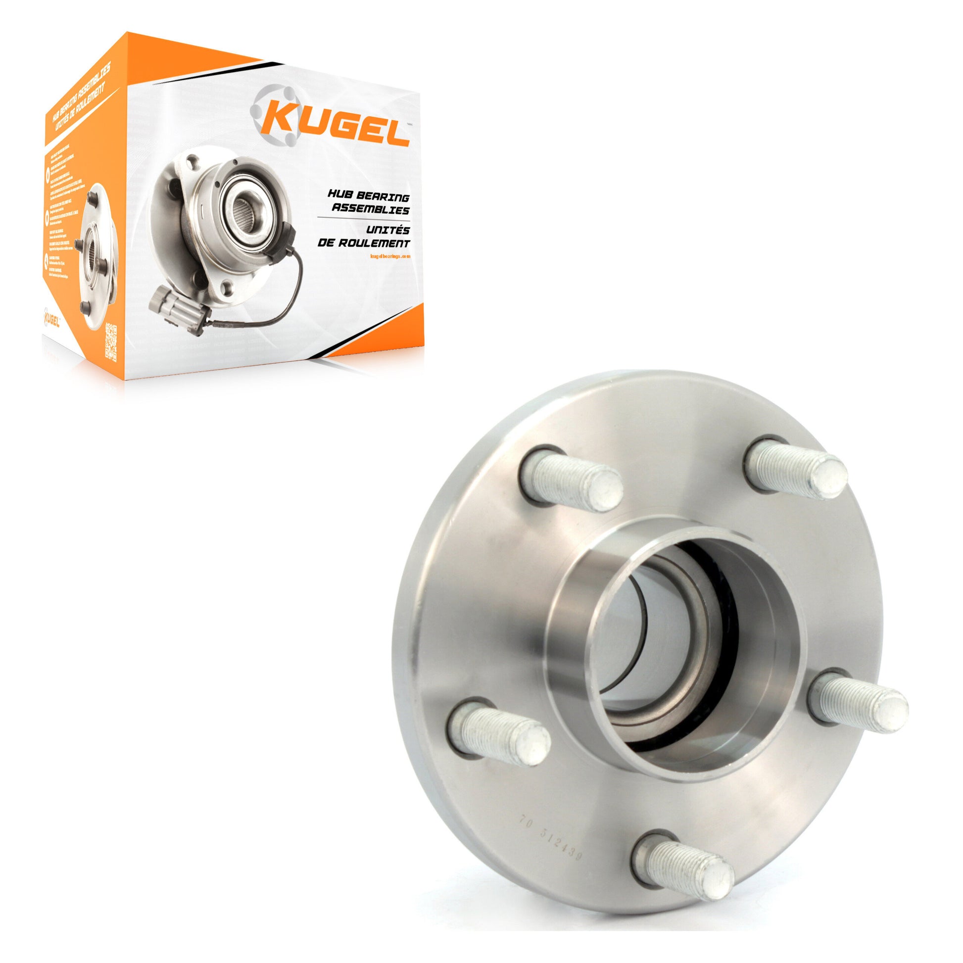 Kugel 70-512439 Wheel Bearing and Hub Assembly for 2010-2013 Ford Transit Connect - Rear