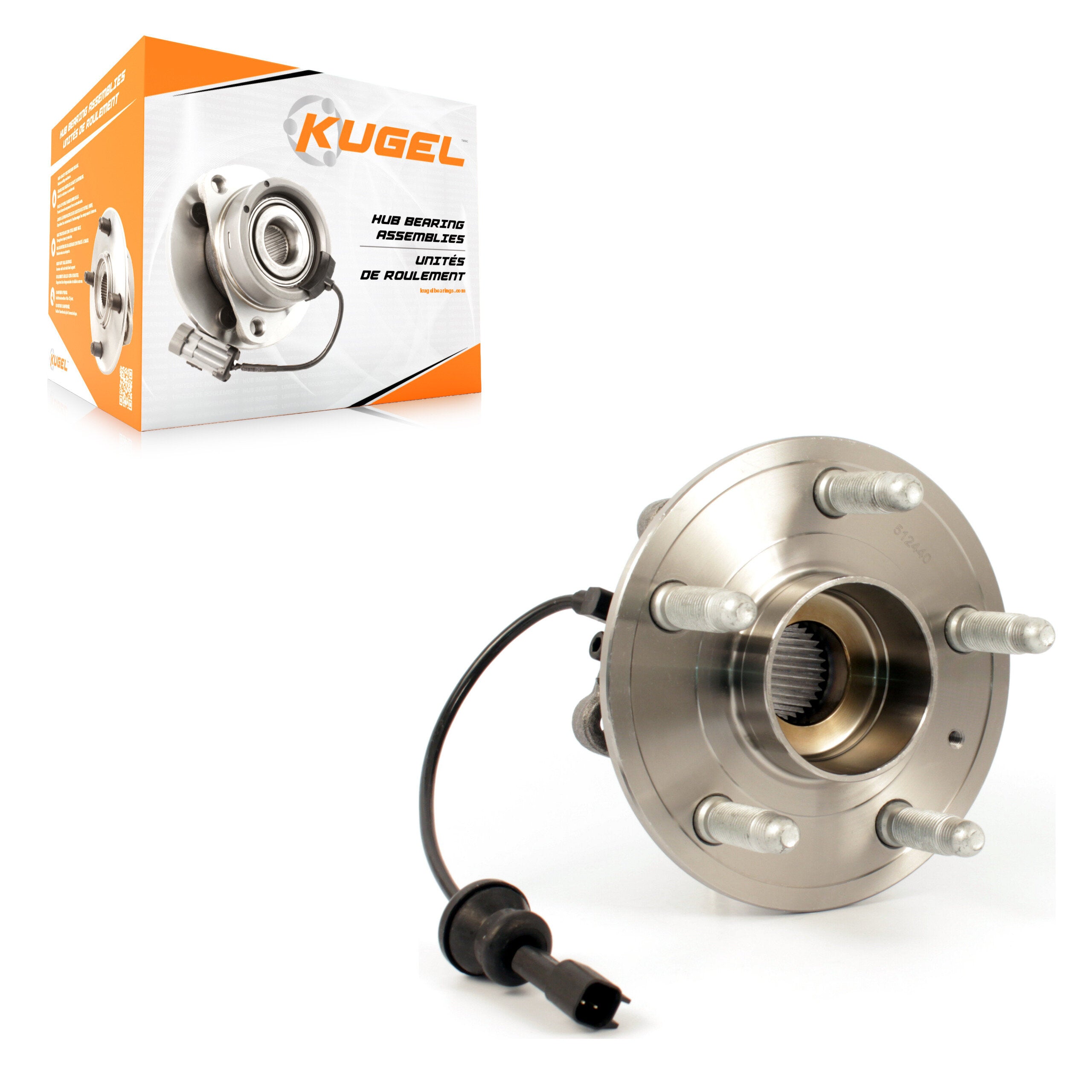 Kugel 70-512440 Wheel Bearing and Hub Assembly for 2010-2017 Chevrolet Equinox, GMC Terrain - Rear