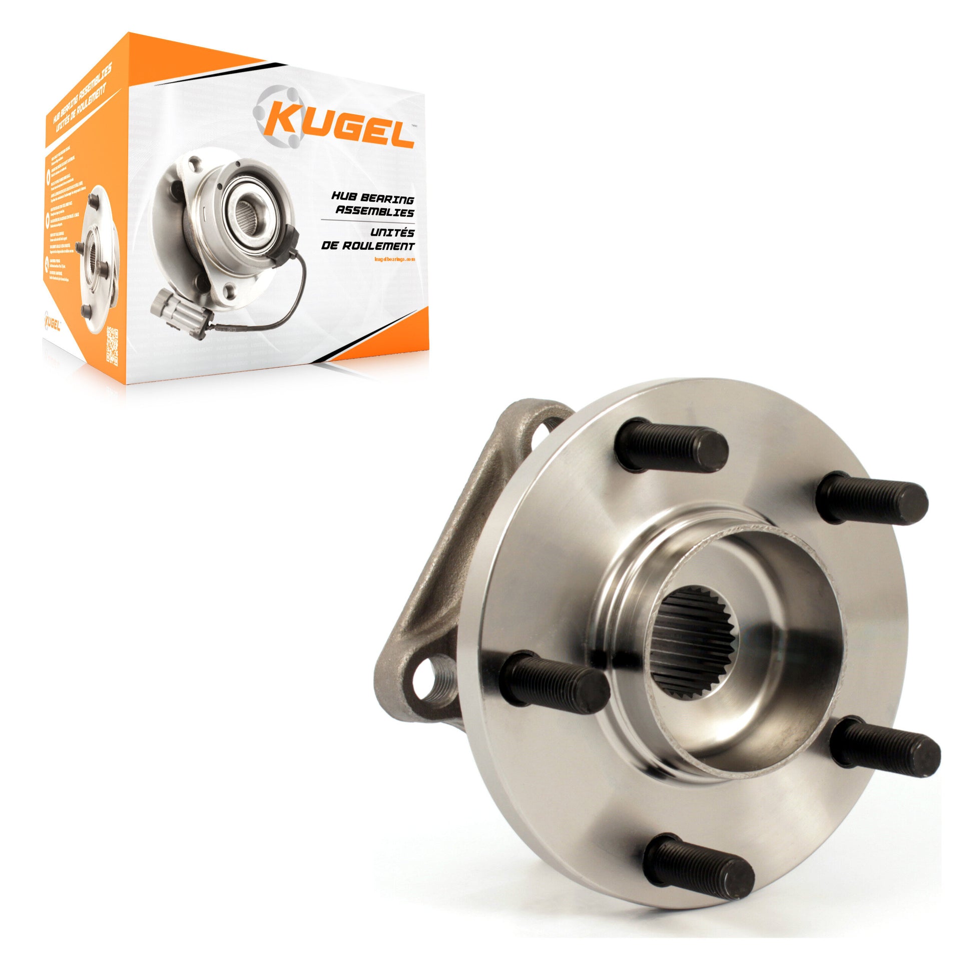 Kugel 70-512449 Wheel Bearing and Hub Assembly for 2007-2015 Mazda CX-9 - Rear