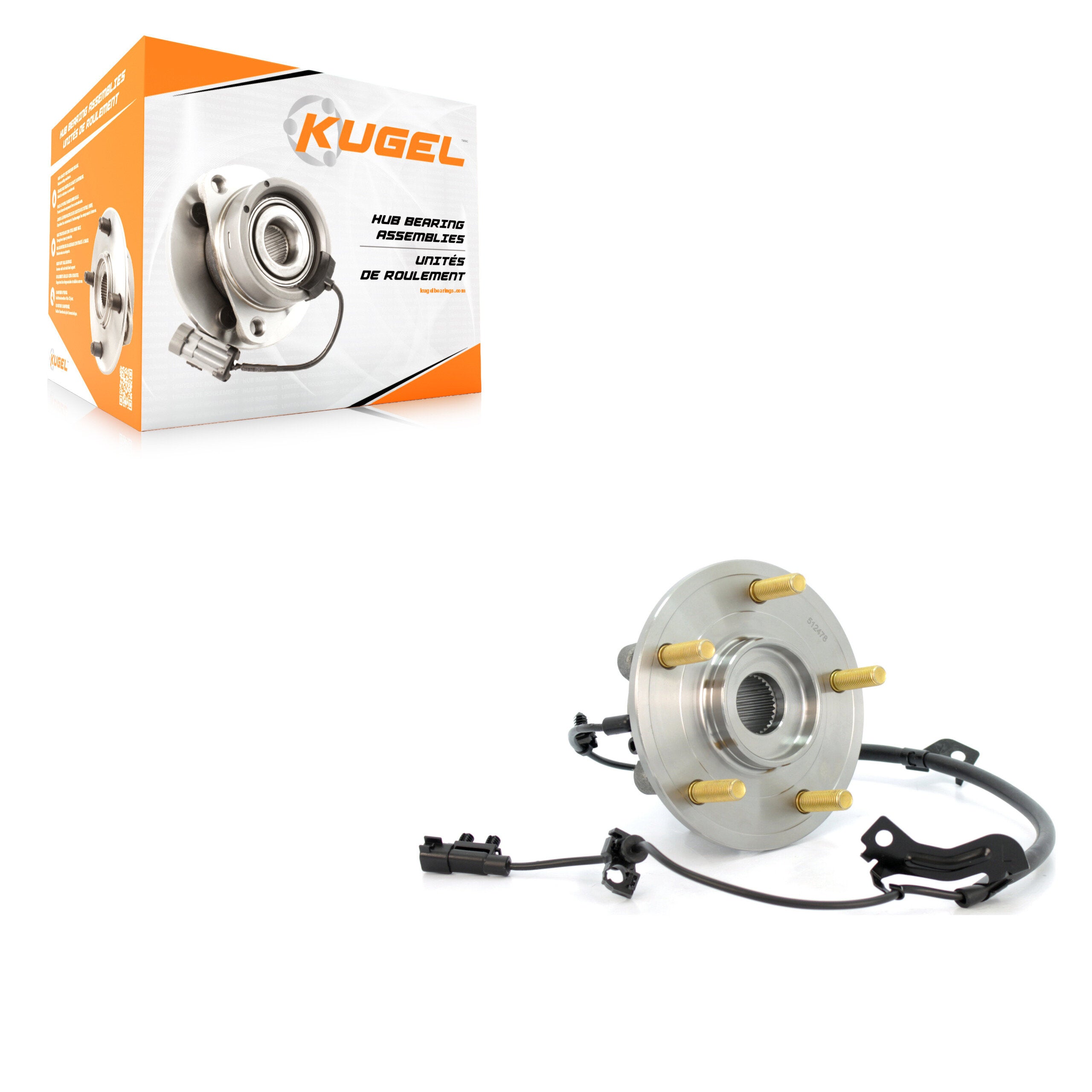Kugel 70-512478 Wheel Bearing and Hub Assembly for 2009-2020 Dodge Journey - Rear Left