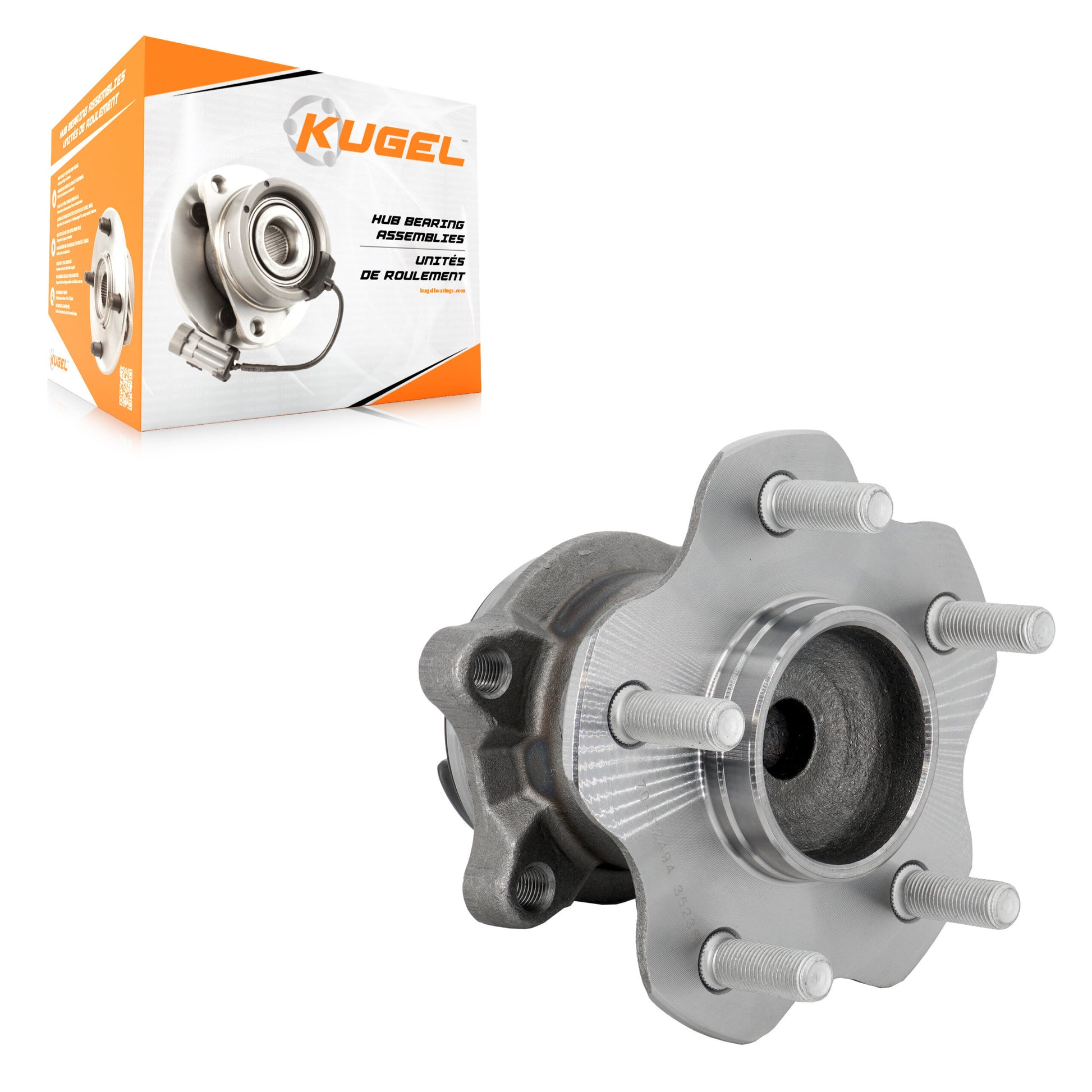 Kugel 70-512494 Wheel Bearing and Hub Assembly for 2011-2017 Nissan Juke, Nissan LEAF - Rear