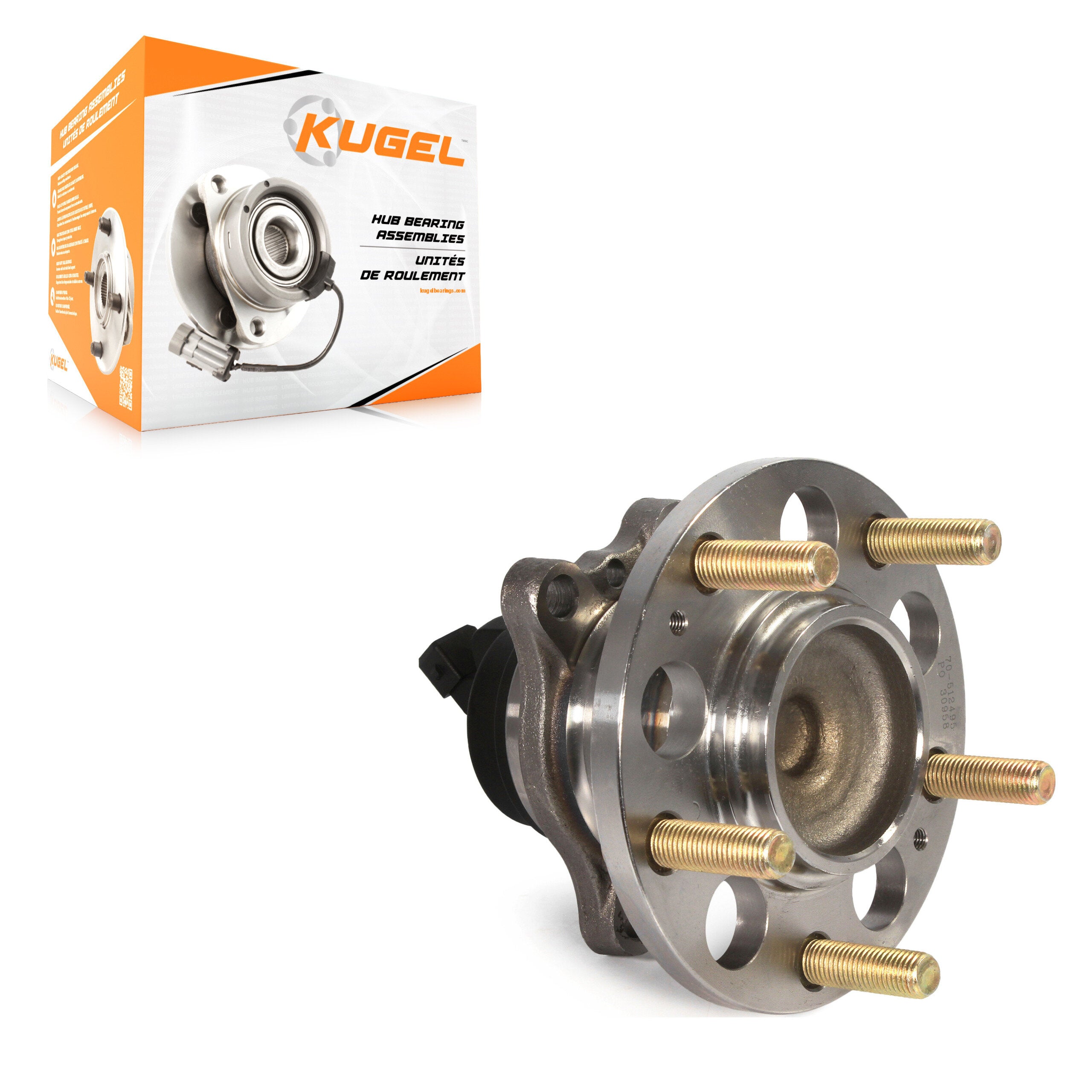Kugel 70-512495 Wheel Bearing and Hub Assembly for 2014-2019 Kia Soul EV, Kia Soul - Rear