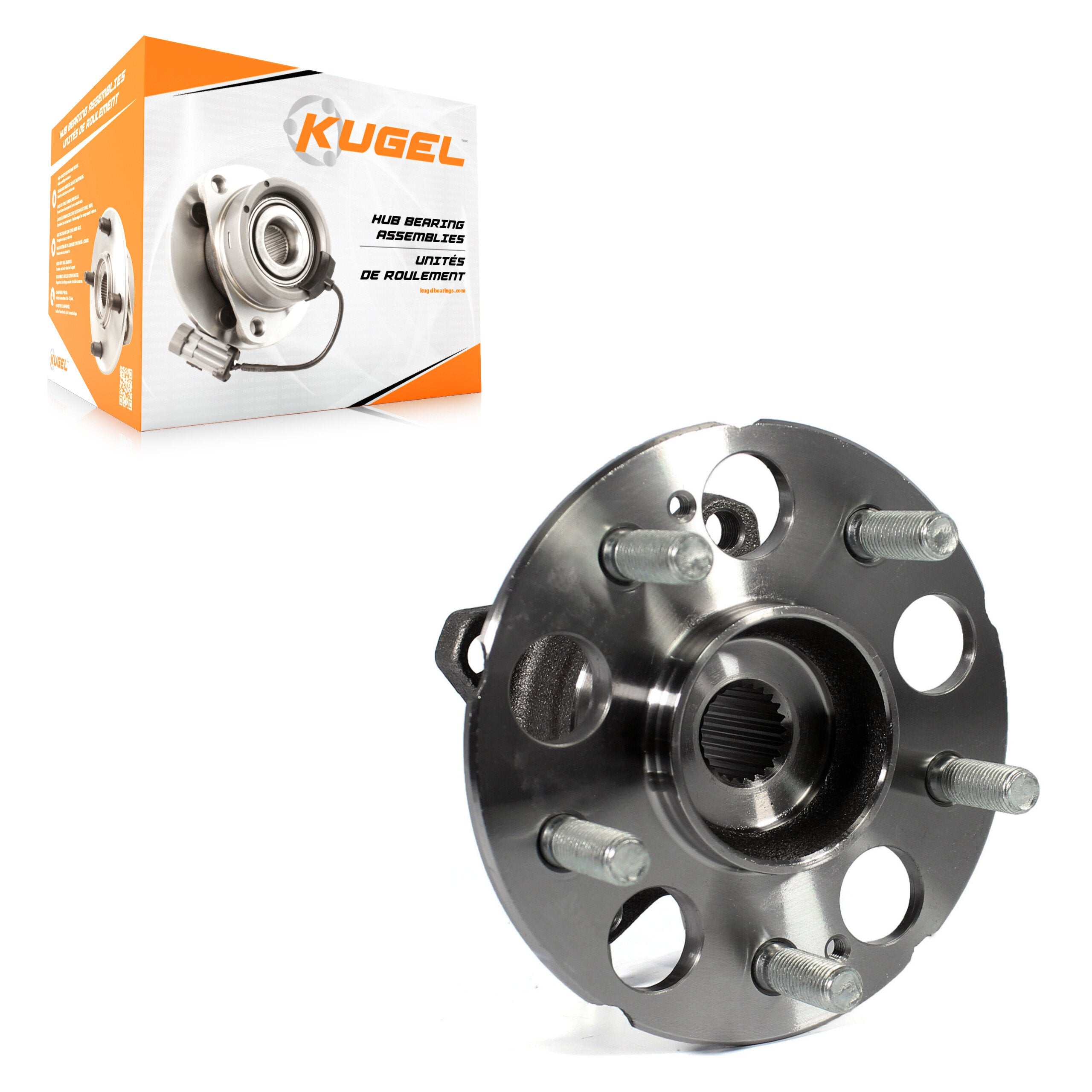 Kugel 70-512501 Wheel Bearing and Hub Assembly for 2012-2016 Acura RDX, Honda CR-V - Rear