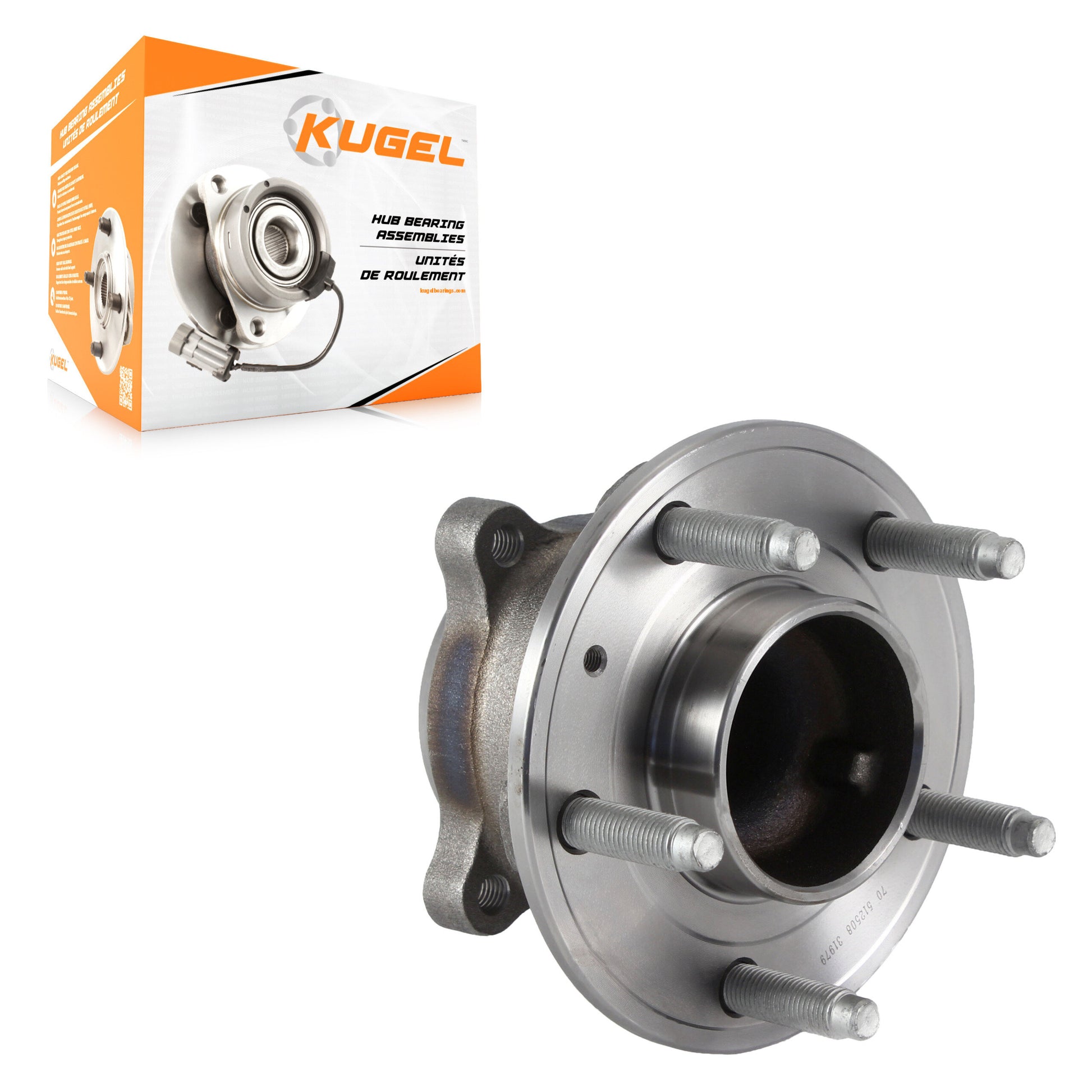 Kugel 70-512508 Wheel Bearing and Hub Assembly for 2013-2017 Buick Verano, Cadillac ELR, Chevrolet Cruze - Rear