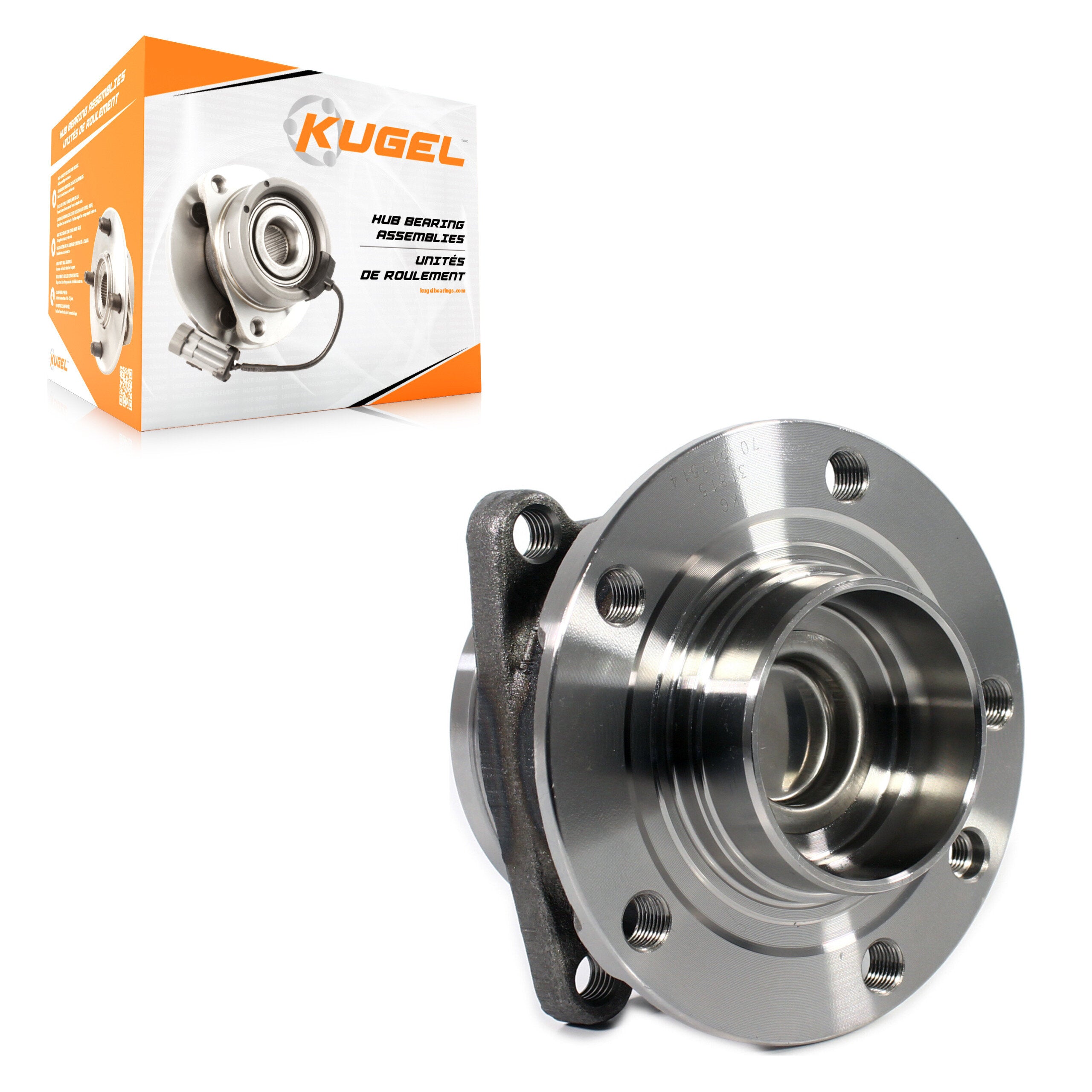Kugel 70-512514 Wheel Bearing and Hub Assembly for 2014-2022 Chrysler 200, Jeep Cherokee - Rear