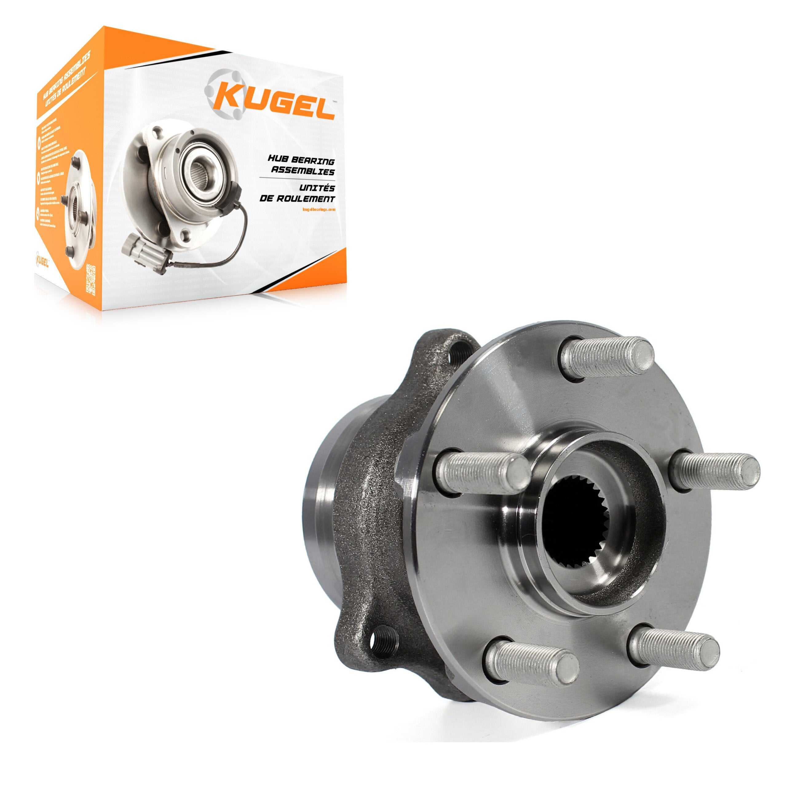 Kugel 70-512518 Wheel Bearing and Hub Assembly for 2012-2023 Subaru Crosstrek, Subaru Impreza, Subaru Forester - Rear