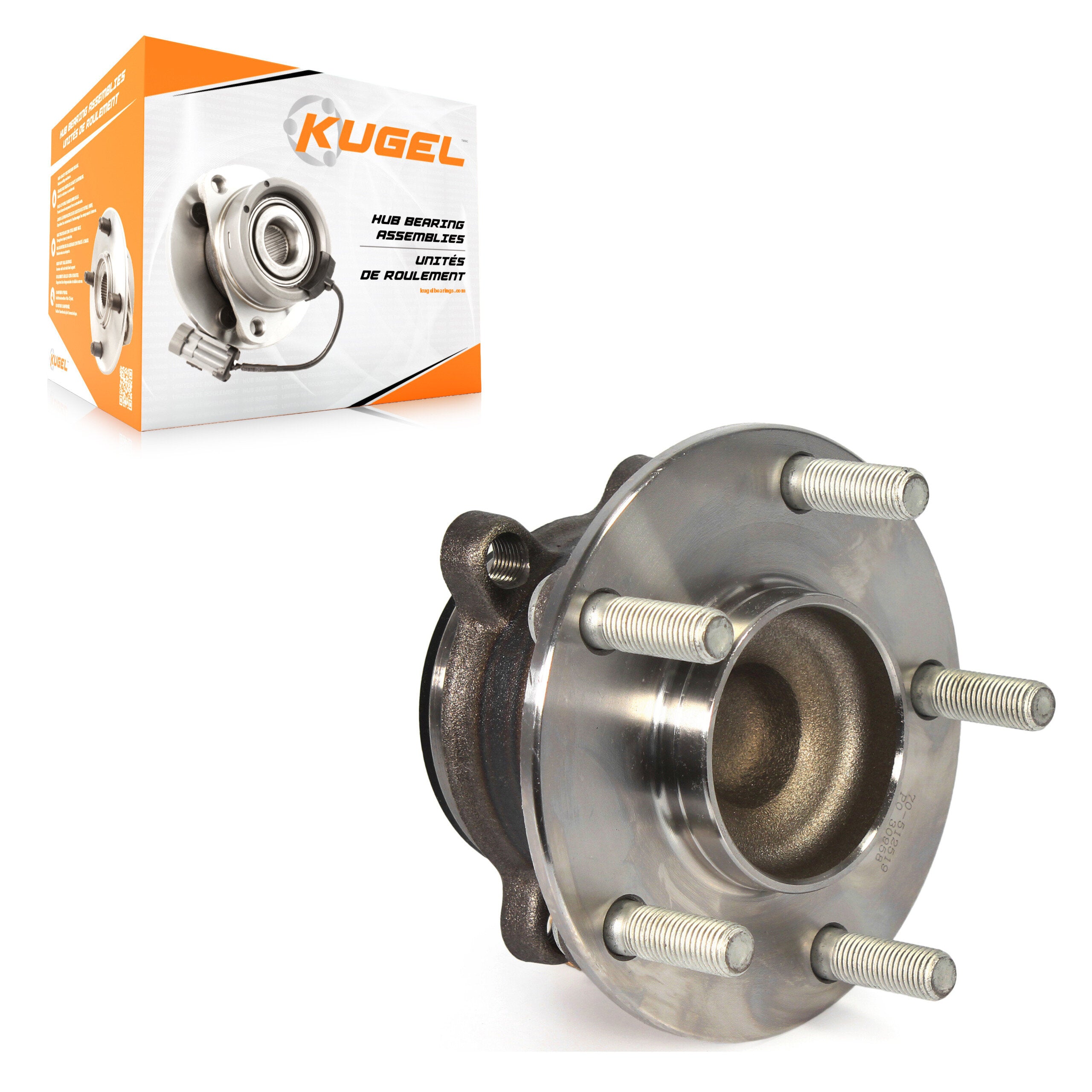Kugel 70-512519 Wheel Bearing and Hub Assembly for 2013-2021 Mazda 6, Mazda CX-5 - Rear