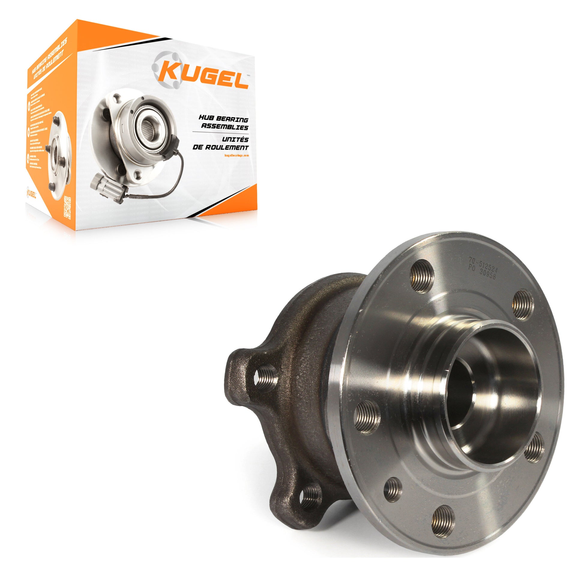 Kugel 70-512524 Wheel Bearing and Hub Assembly for 2010-2017 Volvo XC60 - Rear