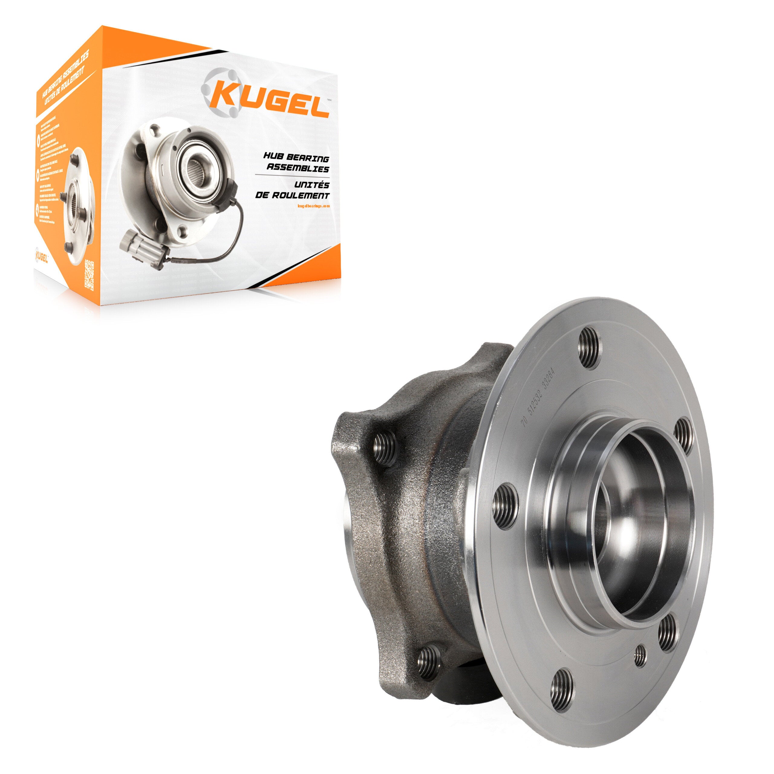 Kugel 70-512532 Wheel Bearing and Hub Assembly for 2014-2020 Mercedes-Benz B250, Mercedes-Benz GLA250, Mercedes-Benz GLA45 AMG - Rear
