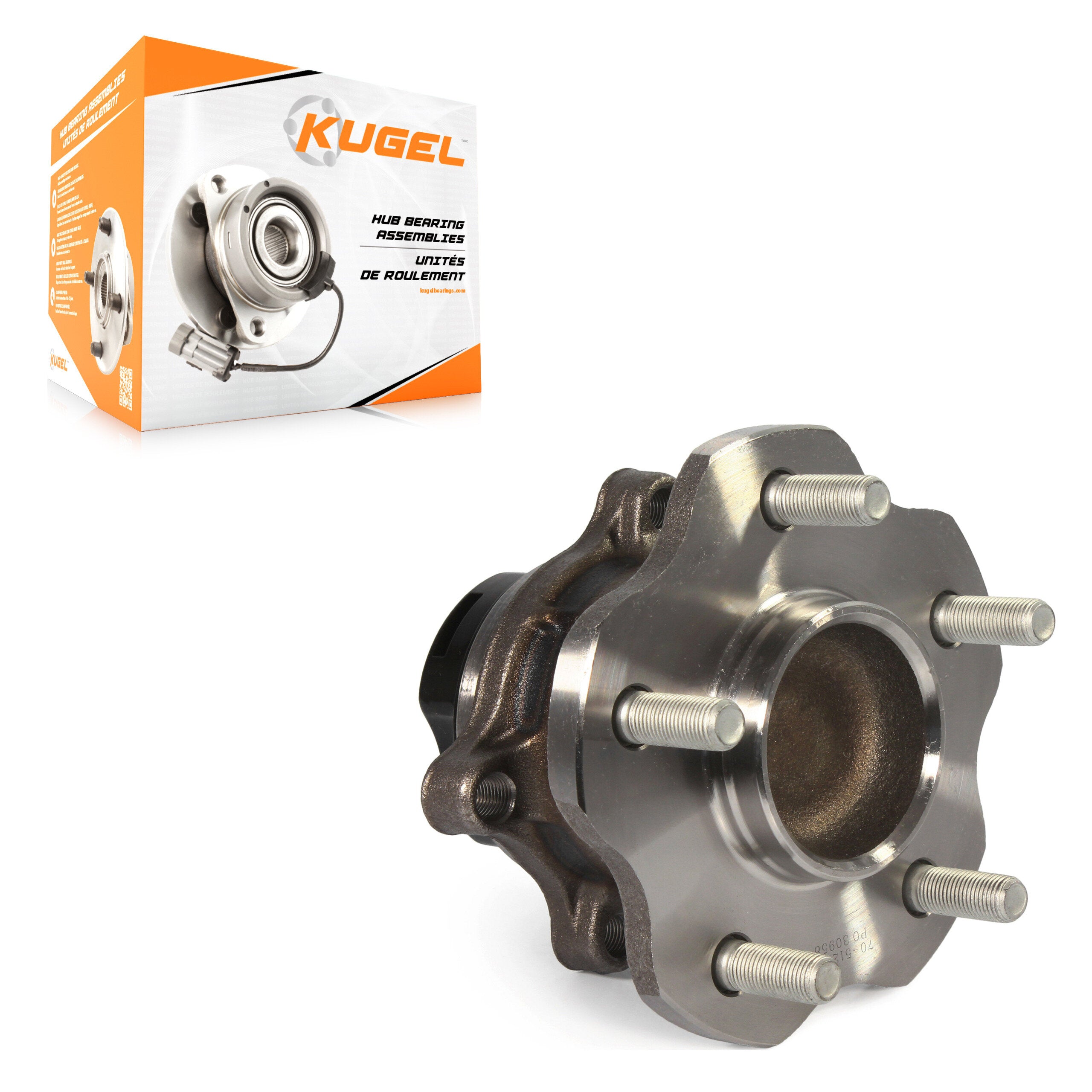 Kugel 70-512533 Wheel Bearing and Hub Assembly for 2013-2021 Chevrolet City Express, Nissan NV200 - Rear