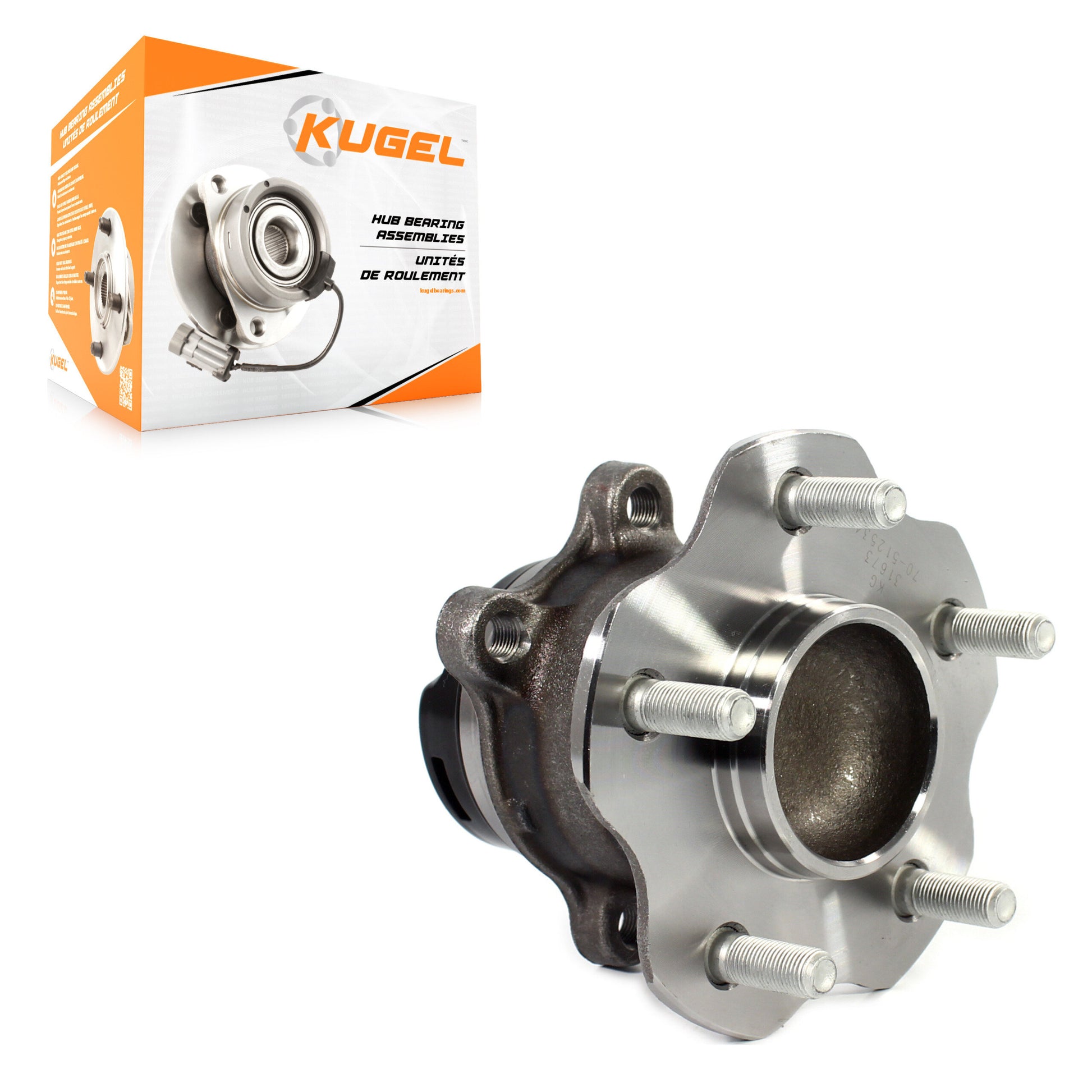 Kugel 70-512534 Wheel Bearing and Hub Assembly for 2013-2022 Nissan Qashqai, Nissan Rogue Sport, Nissan Rogue - Rear