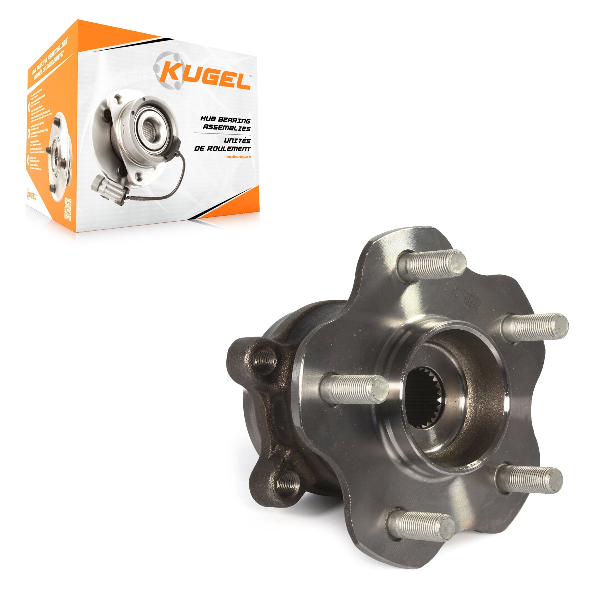 Kugel 70-512535 Wheel Bearing and Hub Assembly for 2013-2022 Nissan Qashqai, Nissan Rogue Sport, Nissan Juke - Rear
