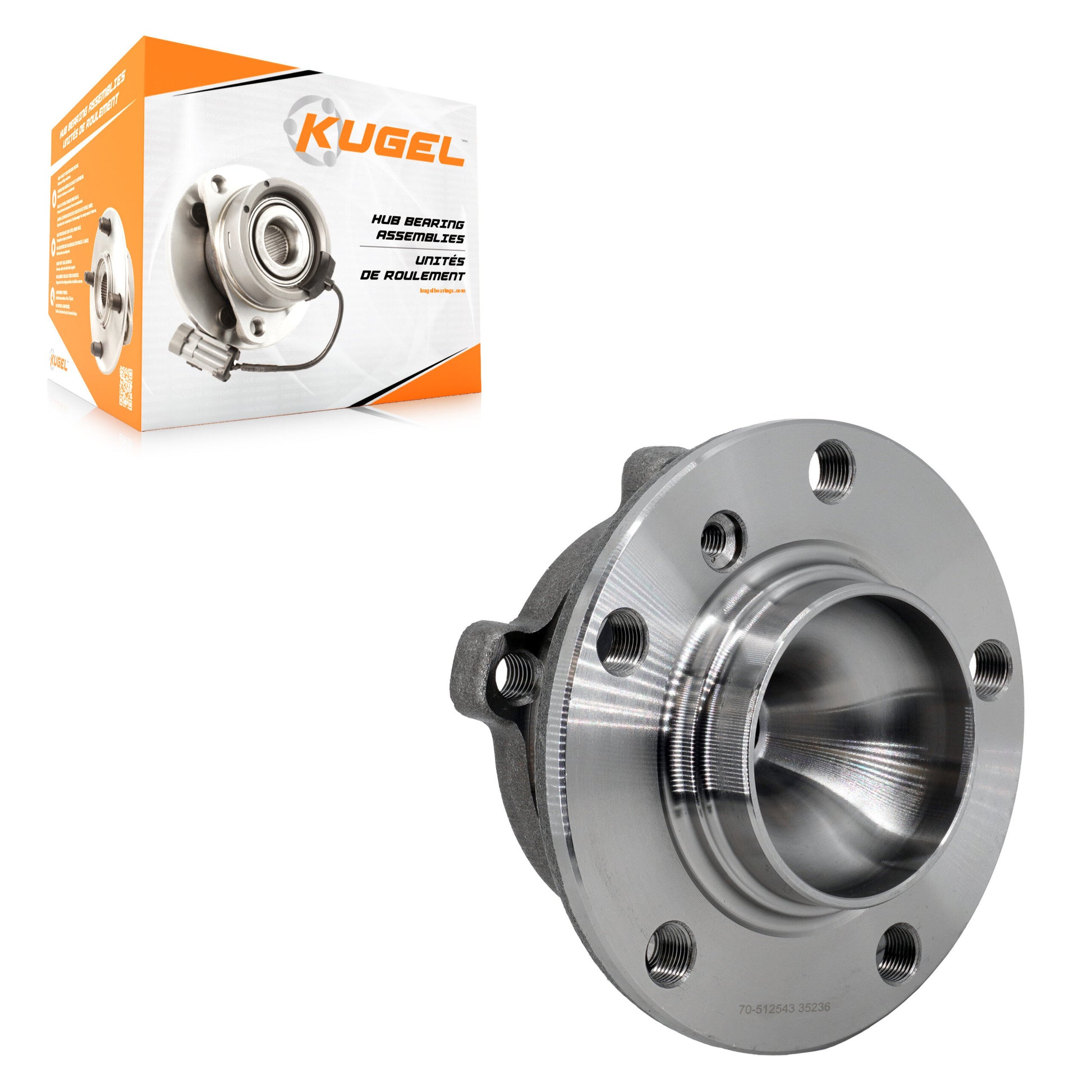 Kugel 70-512543 Wheel Bearing and Hub Assembly for 2011-2016 Mini Cooper Paceman, Mini Cooper Countryman - Rear
