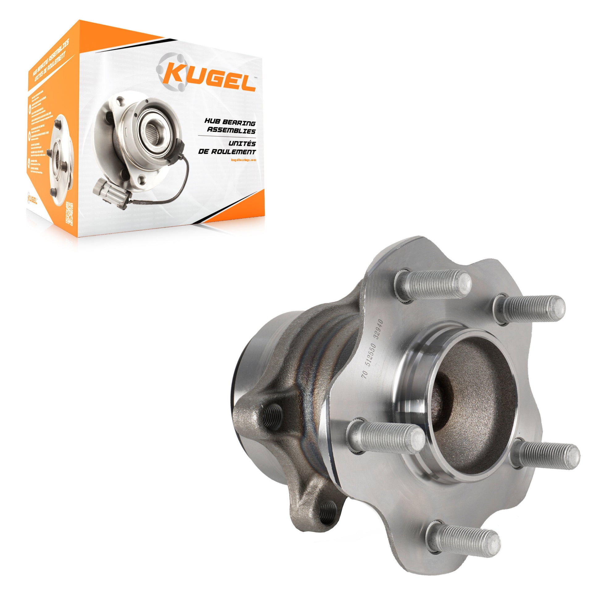 Kugel 70-512550 Wheel Bearing and Hub Assembly for 2013-2017 Nissan LEAF - Rear