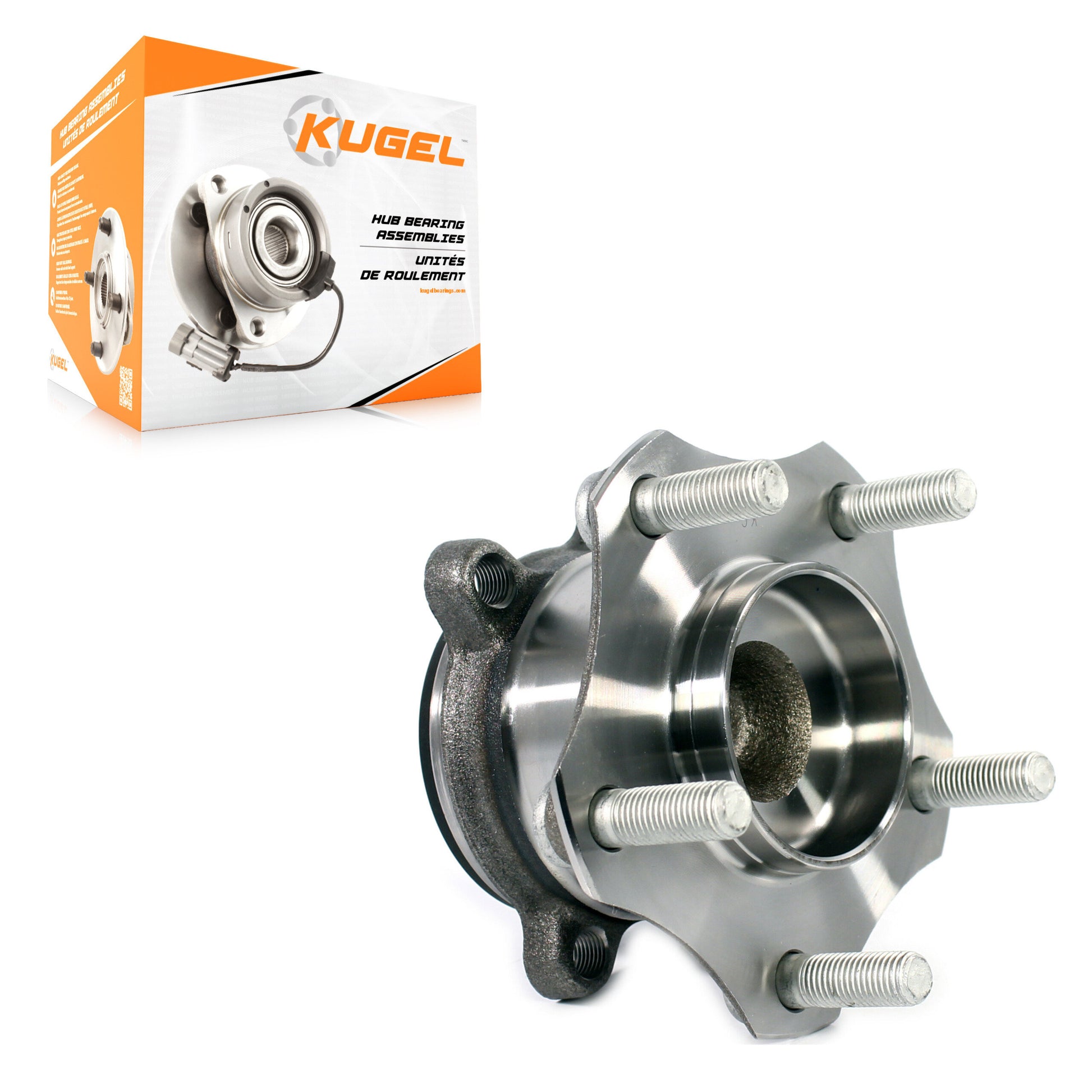 Kugel 70-512552 Wheel Bearing and Hub Assembly for 2014-2018 Mazda 3, Mazda 3 Sport - Rear