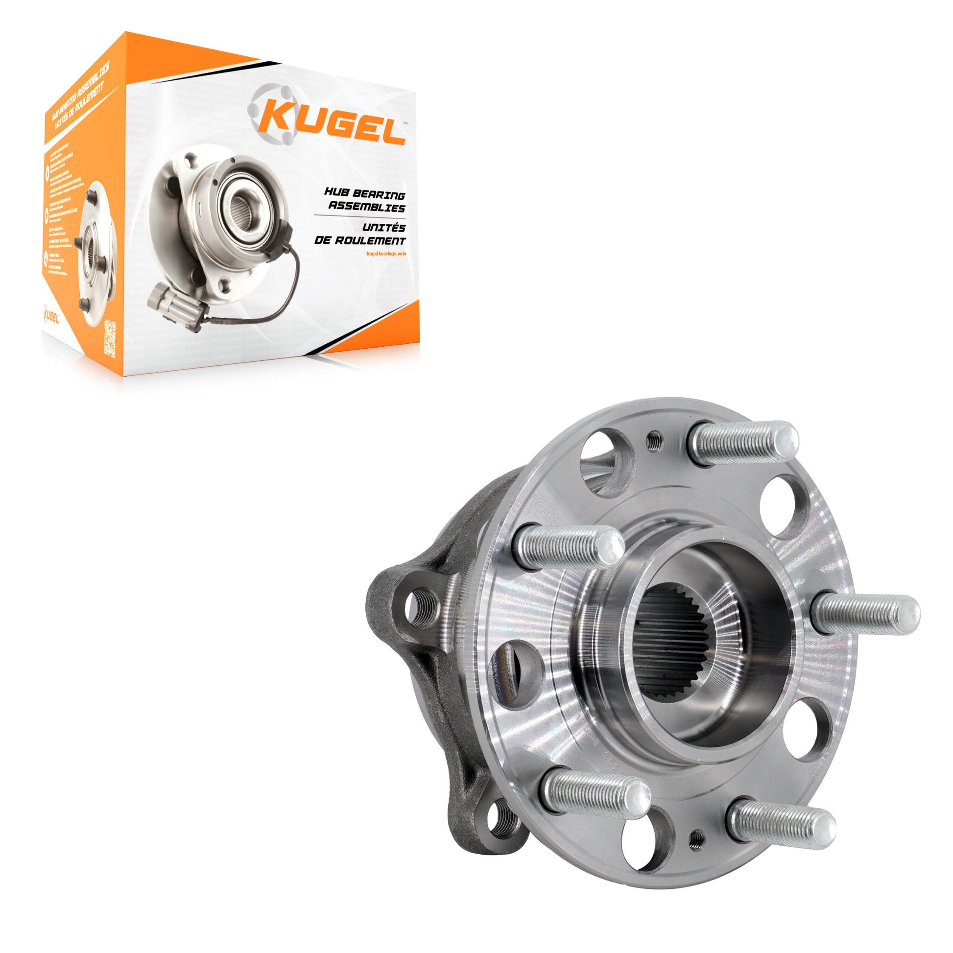 Kugel 70-512554 Wheel Bearing and Hub Assembly for 2015-2020 Genesis G80, Hyundai Genesis - Rear