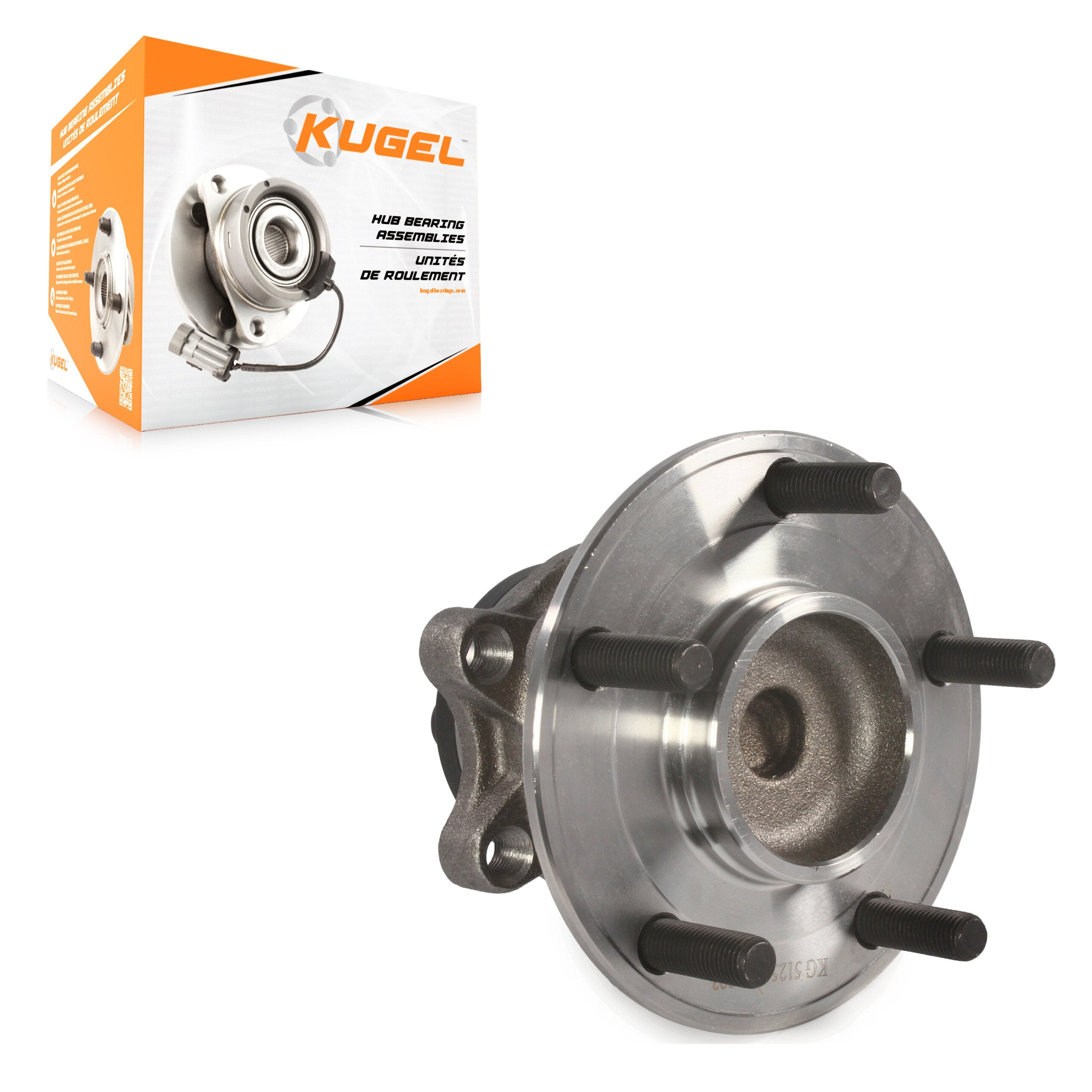 Kugel 70-512563 Wheel Bearing and Hub Assembly for 2012-2023 Mitsubishi Eclipse Cross, Mitsubishi Outlander, Mitsubishi Outlander Sport - Rear