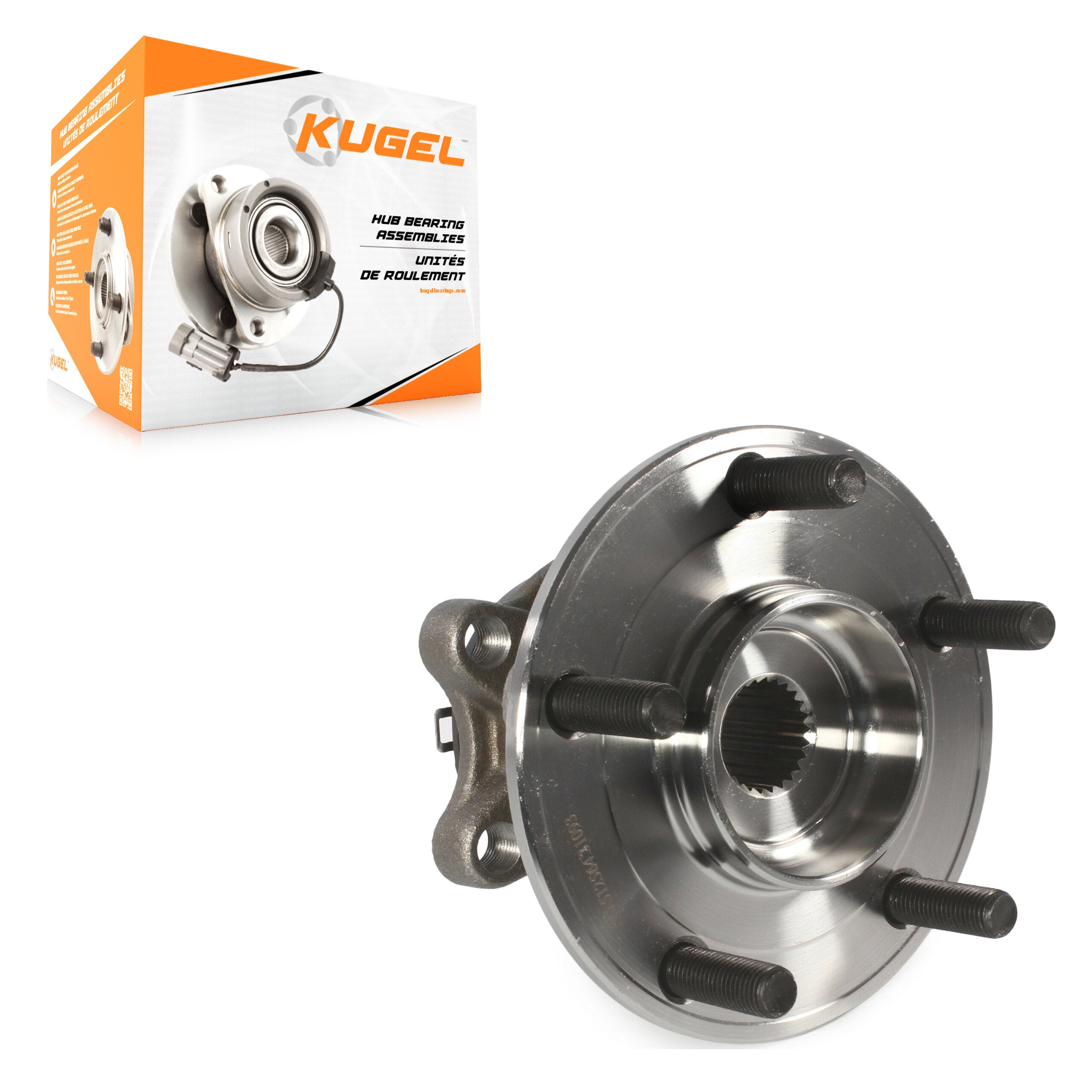 Kugel 70-512564 Wheel Bearing and Hub Assembly for 2013-2023 Mitsubishi Eclipse Cross, Mitsubishi RVR, Mitsubishi Outlander PHEV - Rear