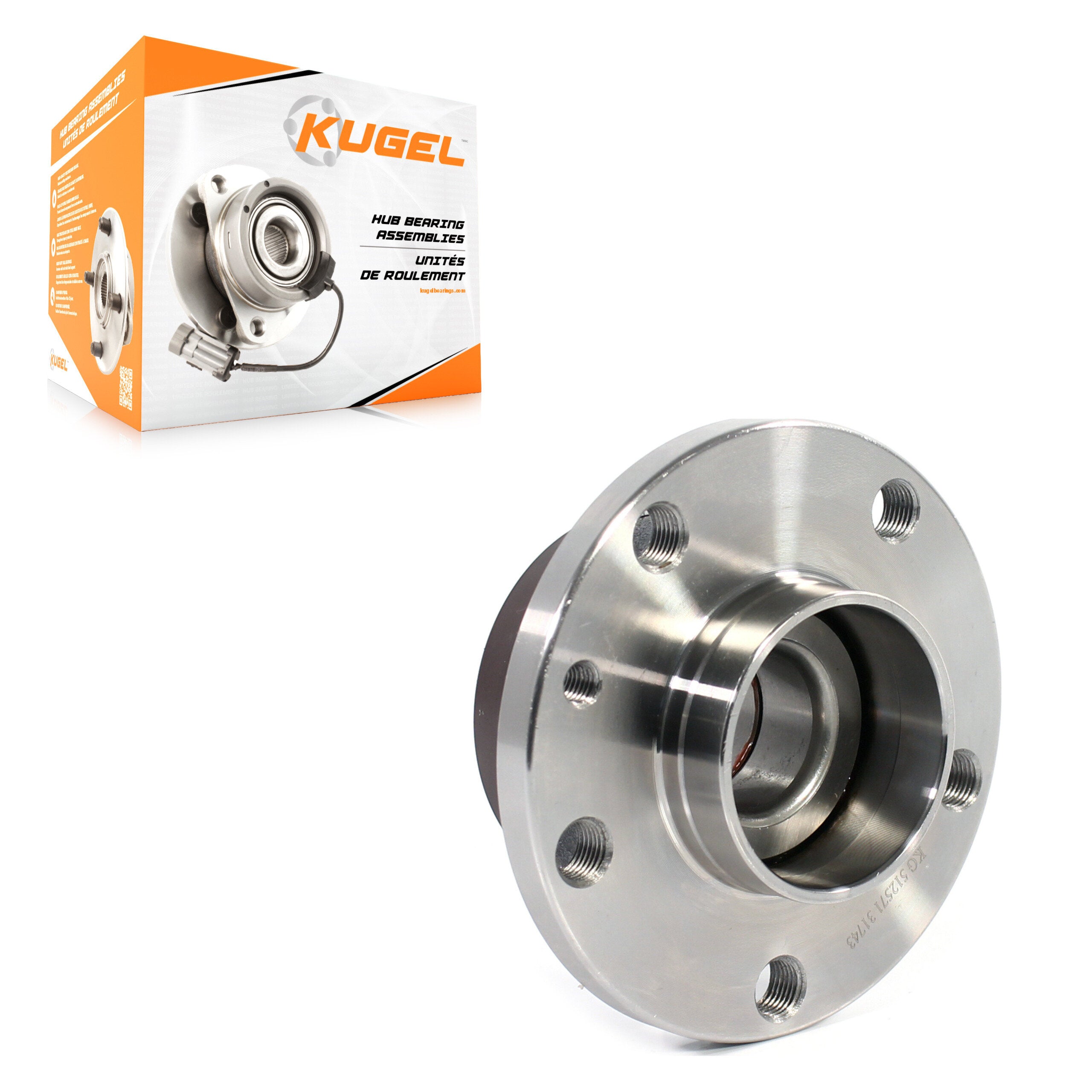 Kugel 70-512571 Wheel Bearing and Hub Assembly for 2014-2020 Fiat 500L - Rear
