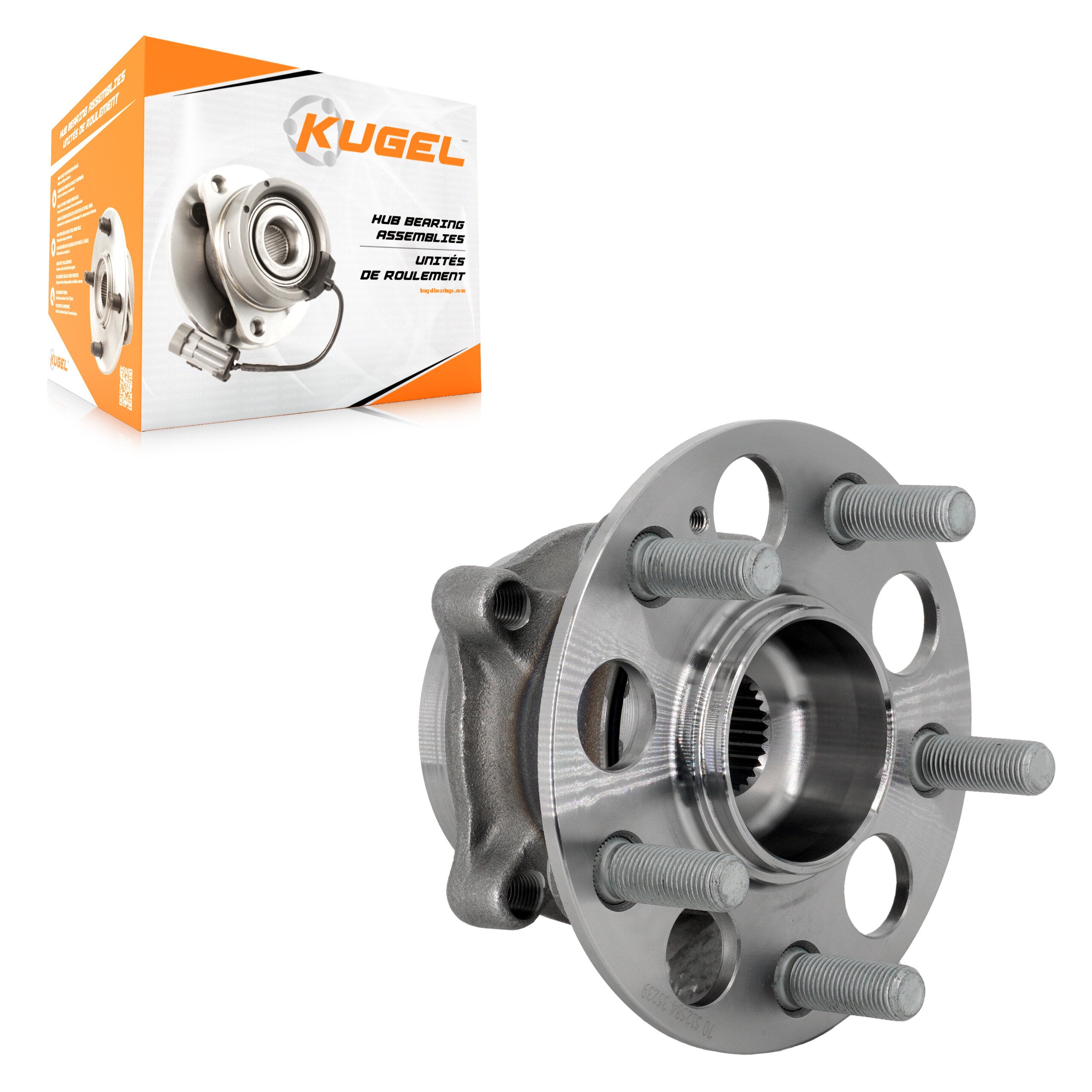 Kugel 70-512584 Wheel Bearing and Hub Assembly for 2017-2023 Honda Ridgeline - Rear