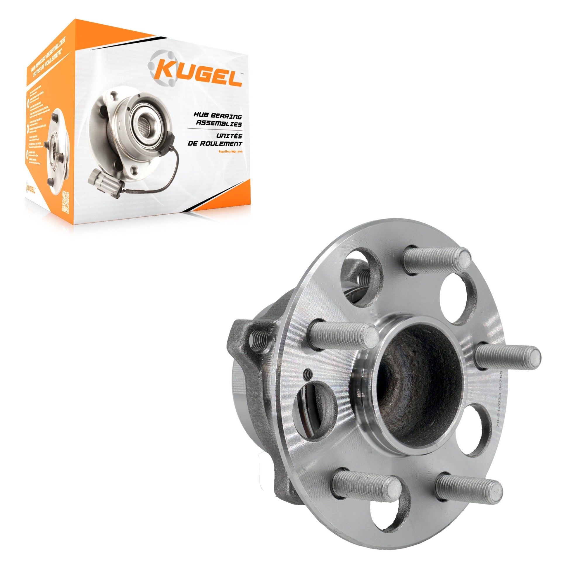 Kugel 70-512633 Wheel Bearing and Hub Assembly for 2017-2023 Honda CR-V - Rear
