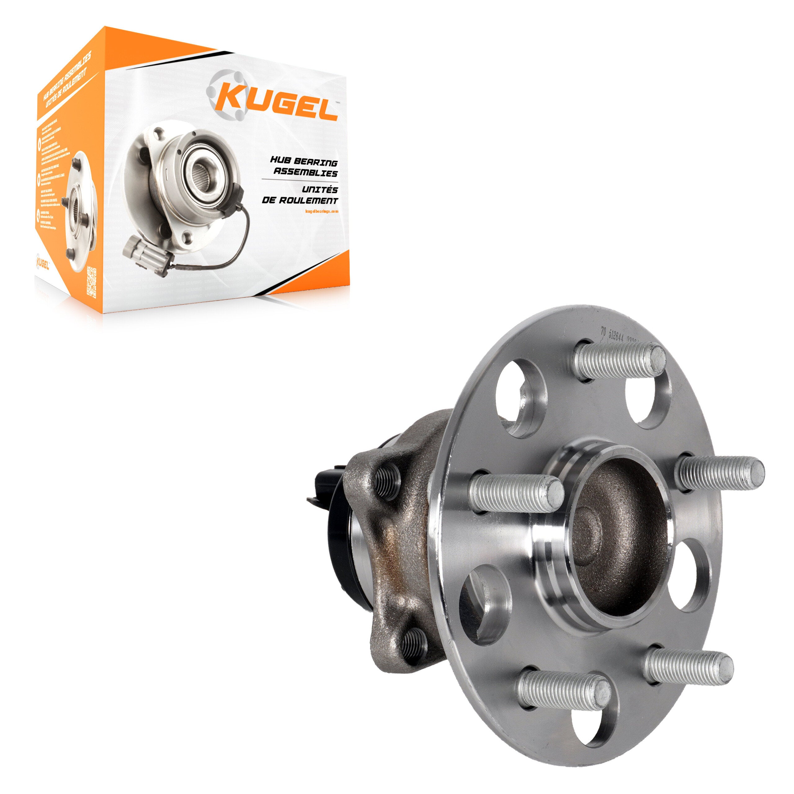 Kugel 70-512644 Wheel Bearing and Hub Assembly for 2018-2024 Lexus ES300h, Lexus ES350, Toyota Avalon - Rear
