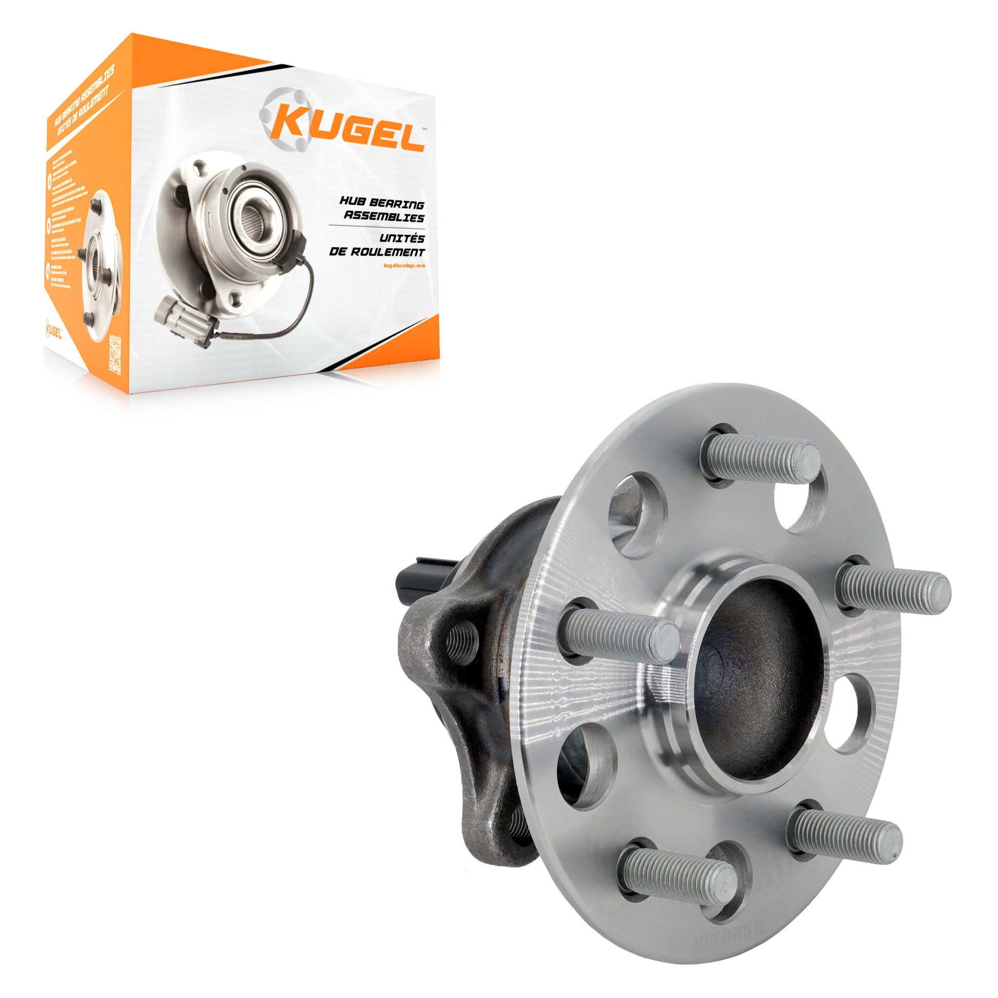 Kugel 70-512649 Wheel Bearing and Hub Assembly for 2018-2024 Lexus UX250h, Lexus UX200, Toyota C-HR - Rear