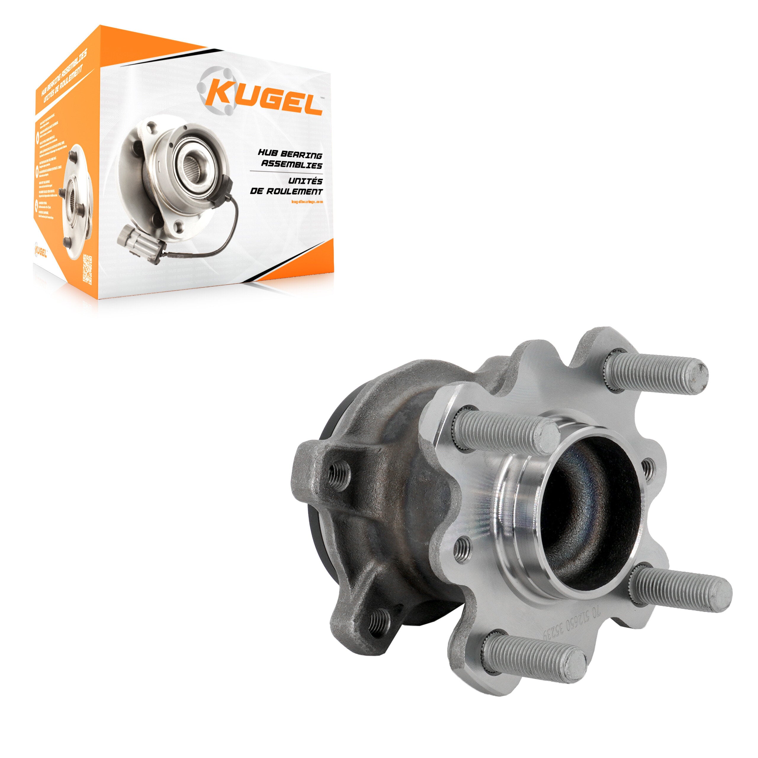 Kugel 70-512650 Wheel Bearing and Hub Assembly for 2016-2020 Toyota Yaris, Toyota Yaris iA, Scion iA - Rear