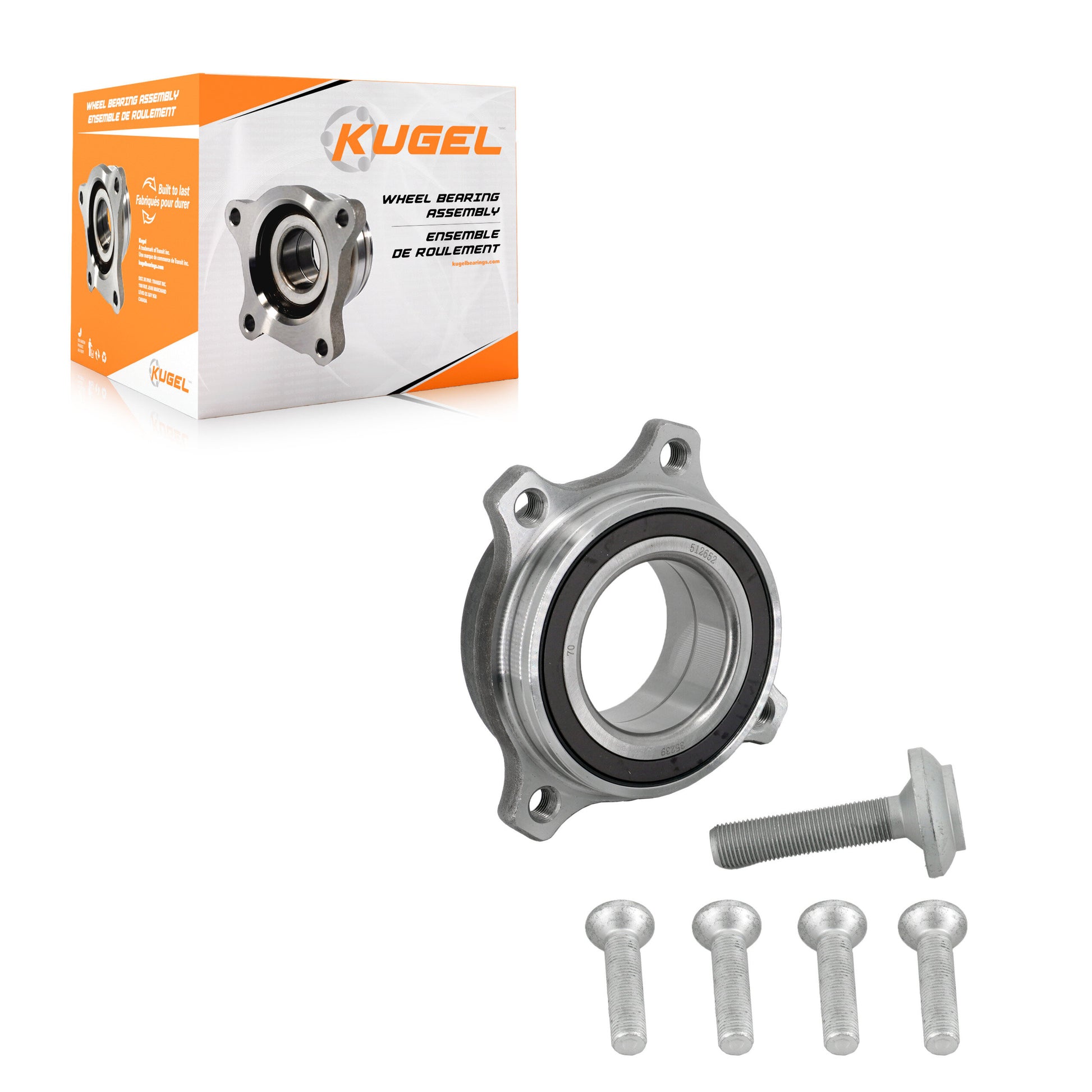 Kugel 70-512652 Wheel Bearing Assembly for 2017-2020 Audi Q7, Audi e-tron Quattro, Audi Q8 - Rear