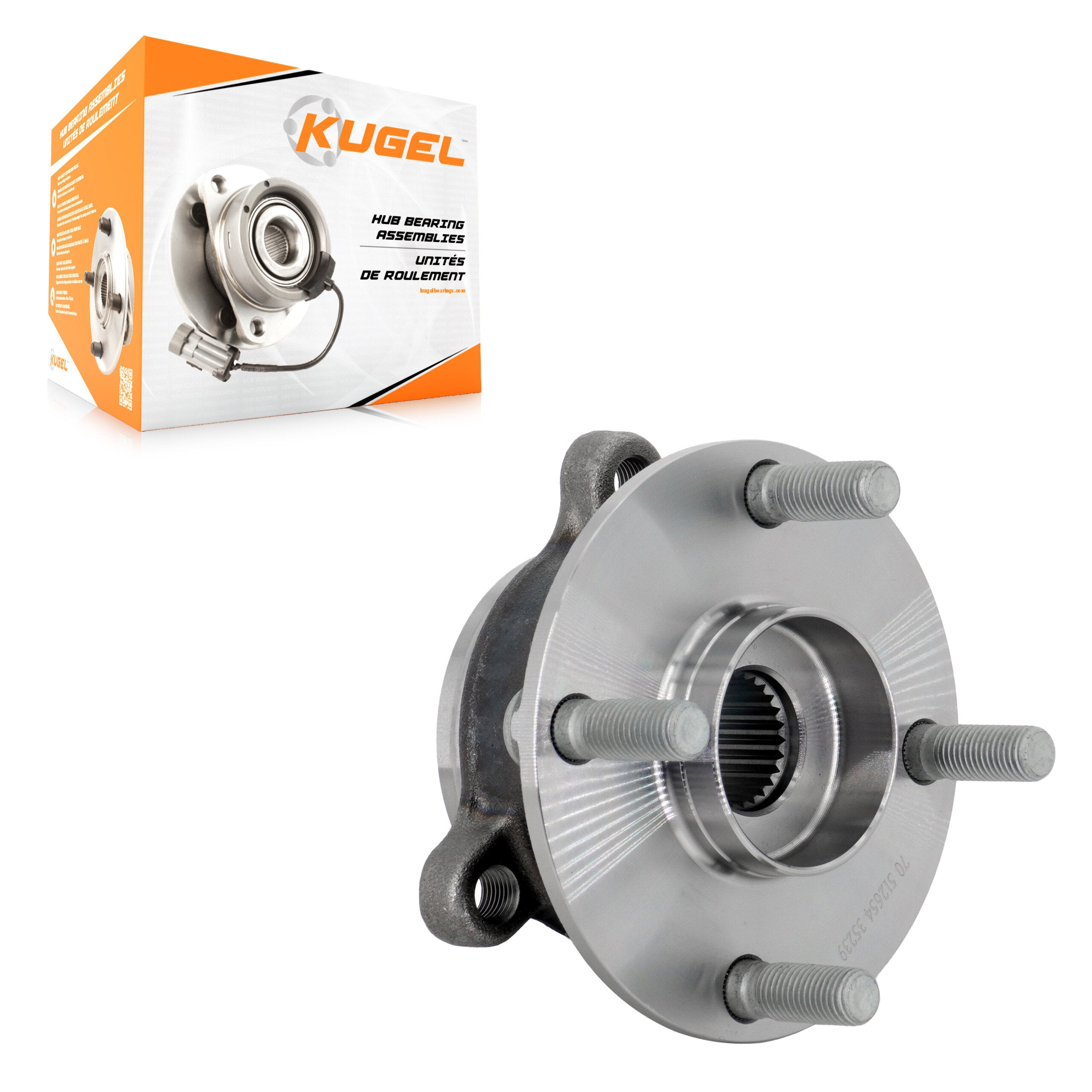 Kugel 70-512654 Wheel Bearing and Hub Assembly for 2016-2023 Mazda MX-5 Miata - Rear