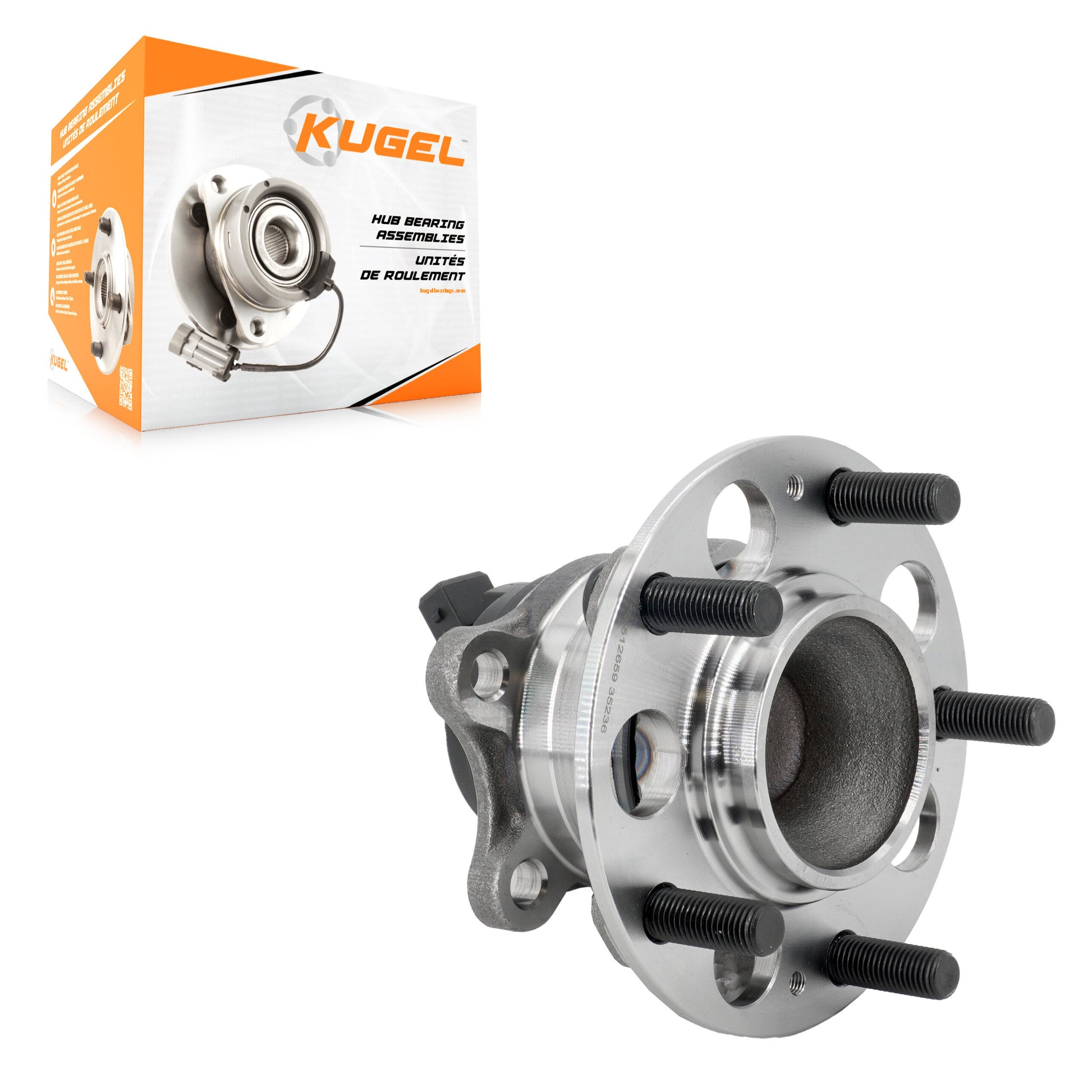 Kugel 70-512659 Wheel Bearing and Hub Assembly for 2017-2024 Kia Forte, Hyundai Elantra GT, Hyundai Ioniq - Rear