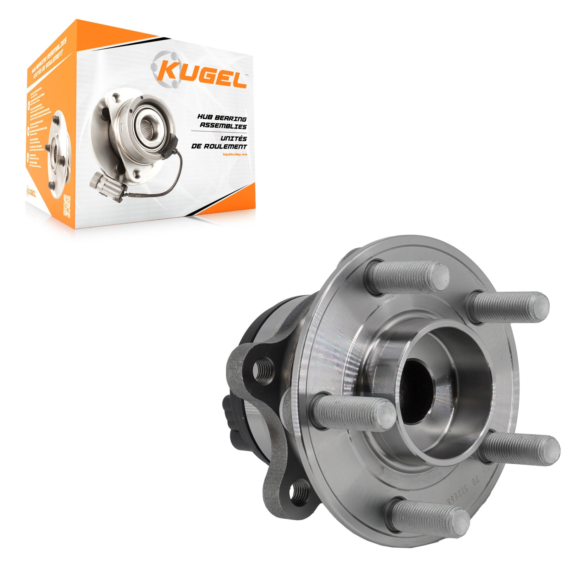 Kugel 70-512668 Wheel Bearing and Hub Assembly for 2015-2023 Lincoln Nautilus, Lincoln Continental, Lincoln MKX - Rear
