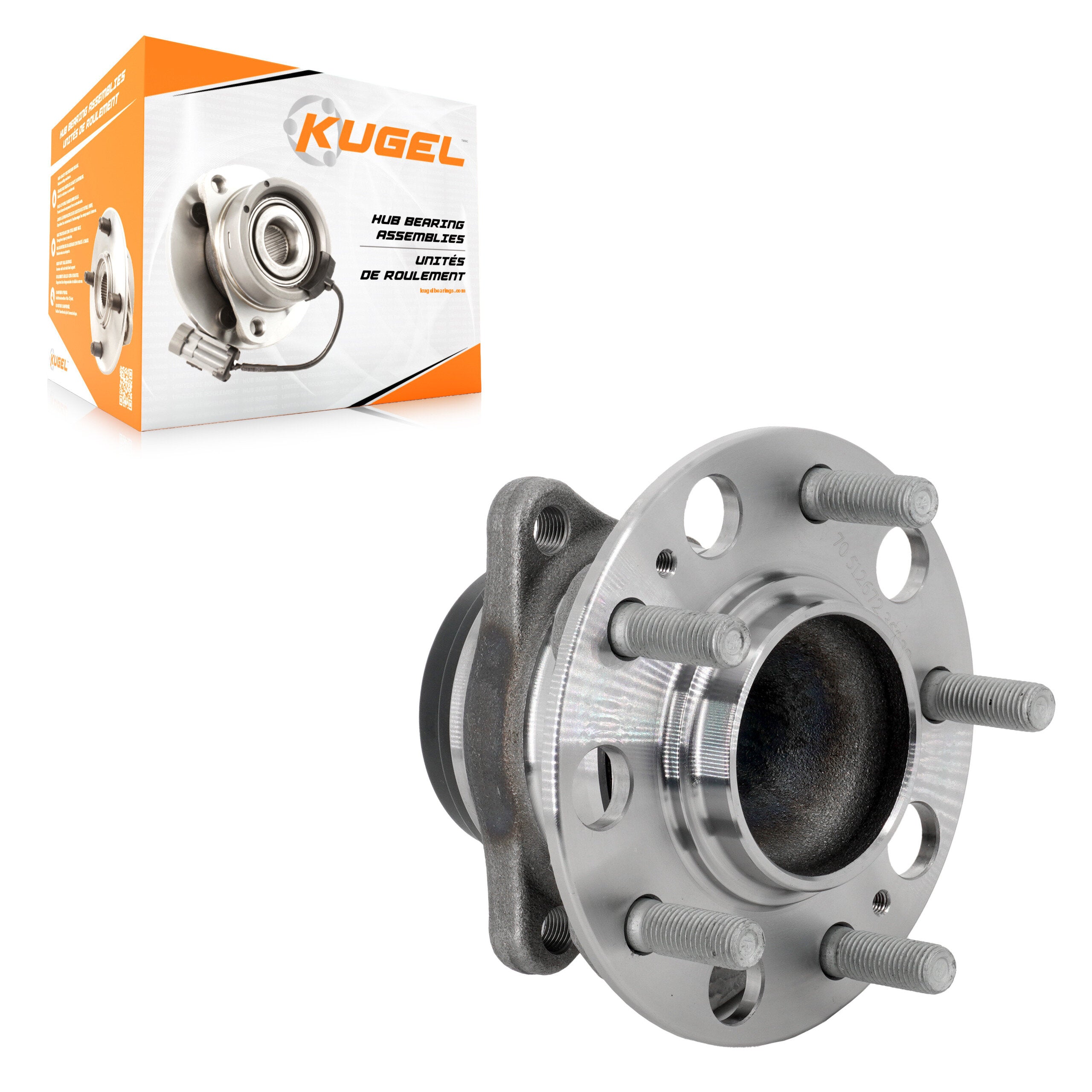 Kugel 70-512672 Wheel Bearing and Hub Assembly for 2020-2023 Hyundai Elantra N, Hyundai Kona N, Kia K5 - Rear