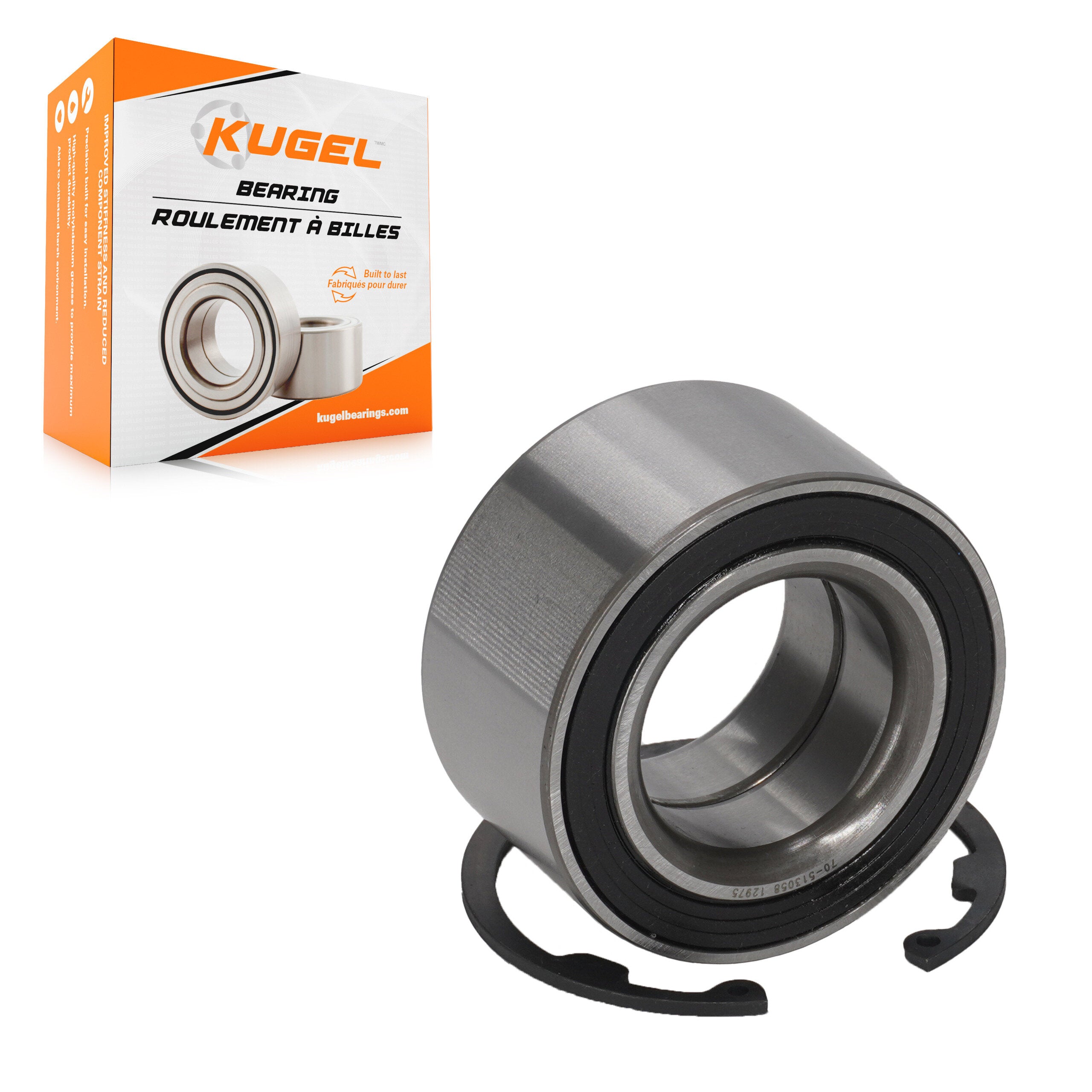 Kugel 70-513058 Wheel Bearing for 1986-2016 Hyundai Tucson, Kia Borrego, Kia Sportage - Rear, Front