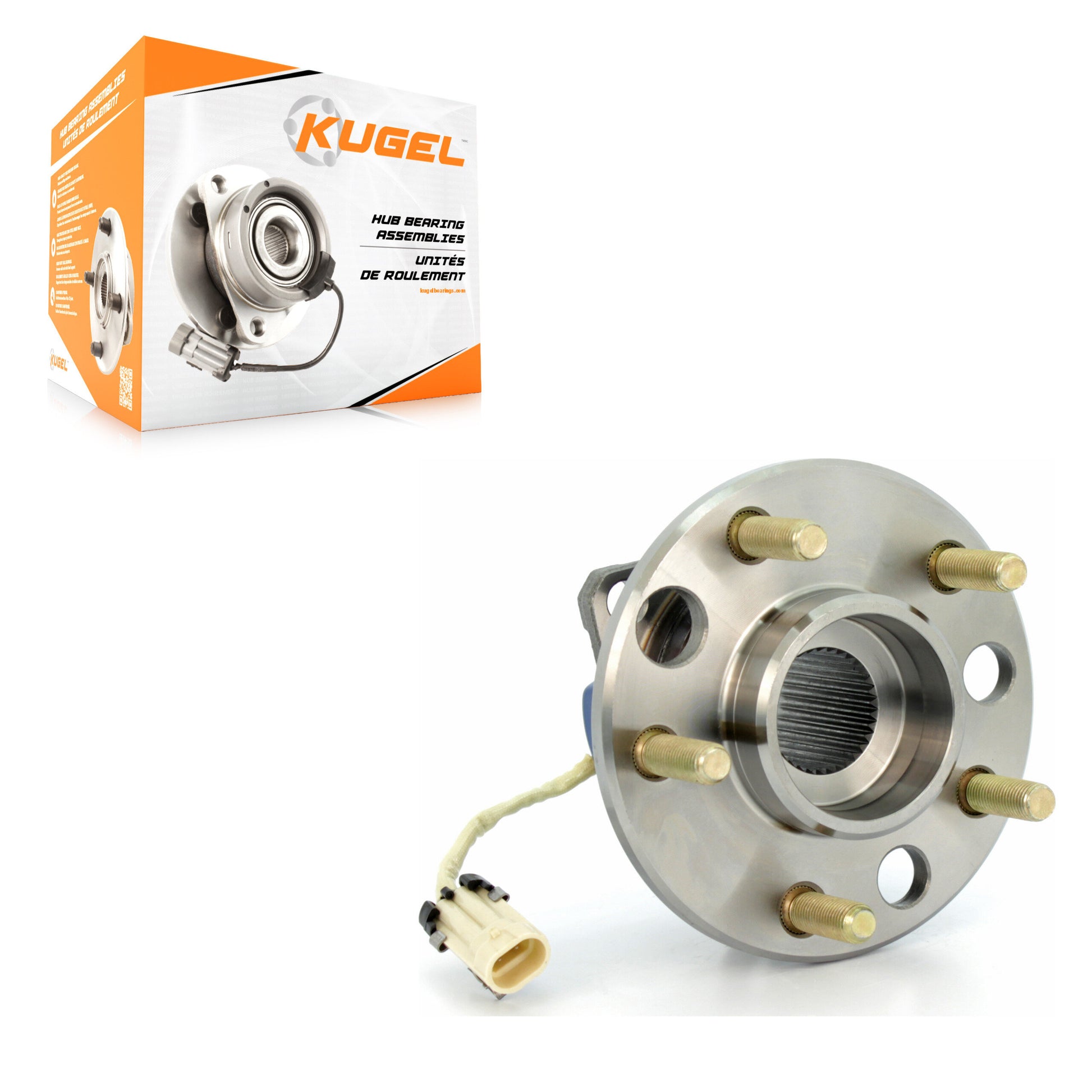 Kugel 70-513087 Wheel Bearing and Hub Assembly for 1991-1999 Oldsmobile Regency, Oldsmobile LSS, Buick Riviera - Front
