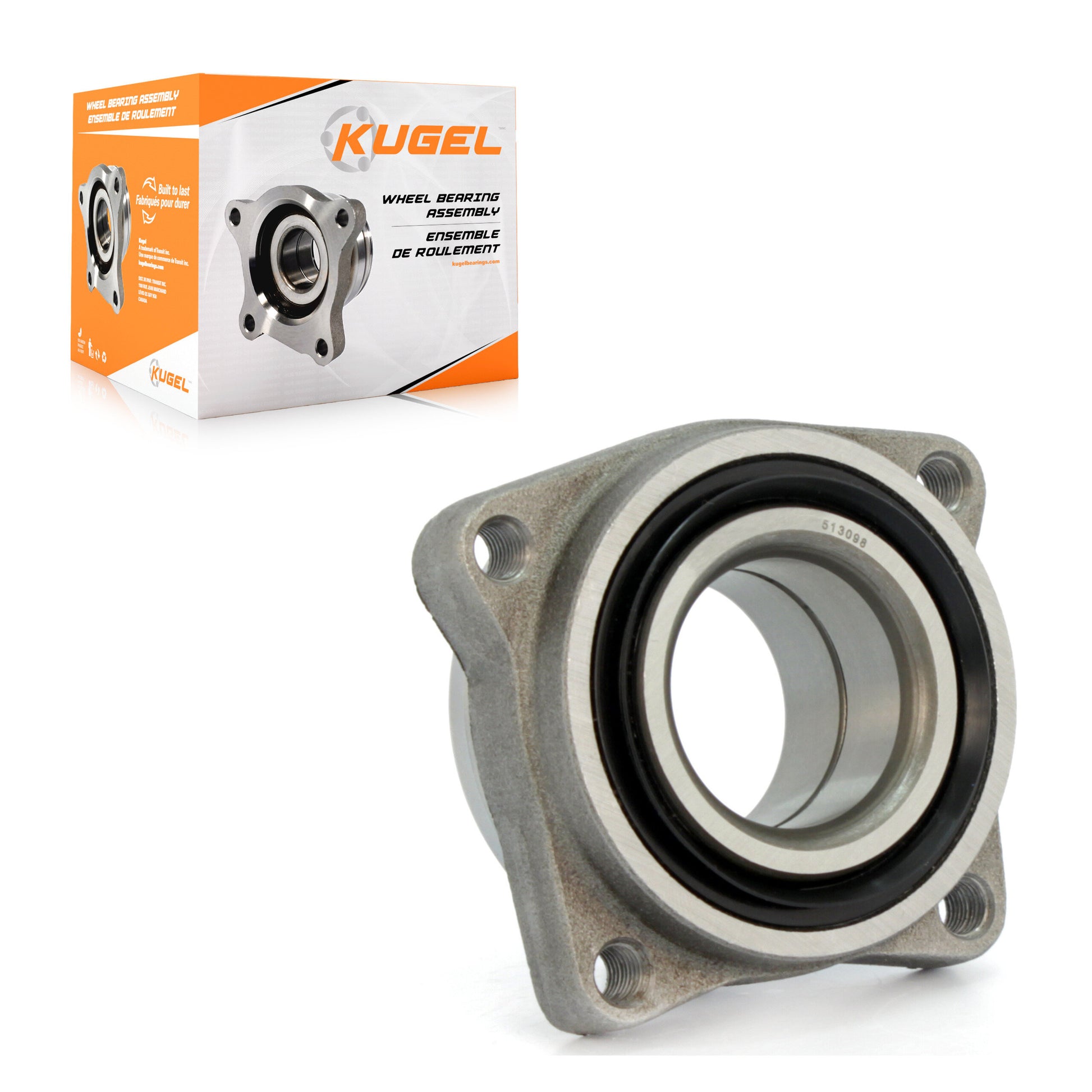 Kugel 70-513098 Wheel Bearing Assembly for 1990-1999 Acura CL, Honda Accord - Front