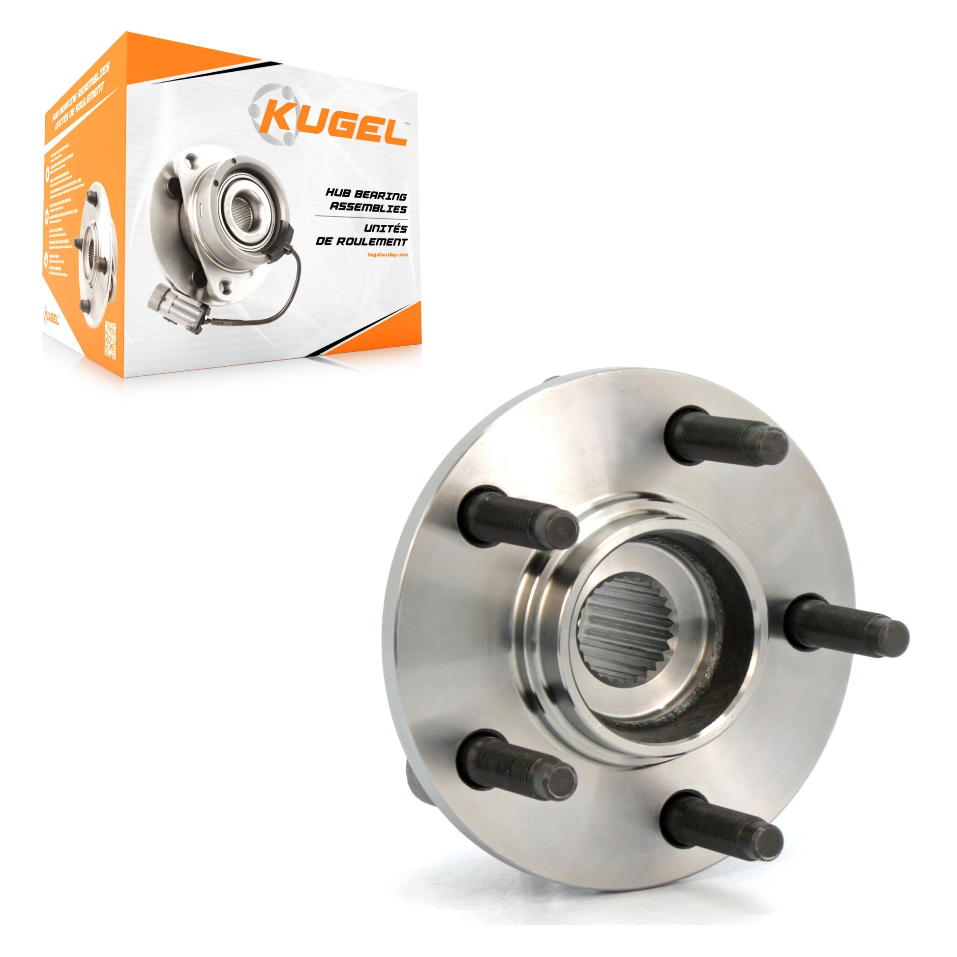 Kugel 70-513100 Wheel Bearing and Hub Assembly for 1995-2007 Ford Taurus, Mercury Sable, Lincoln Continental - Front