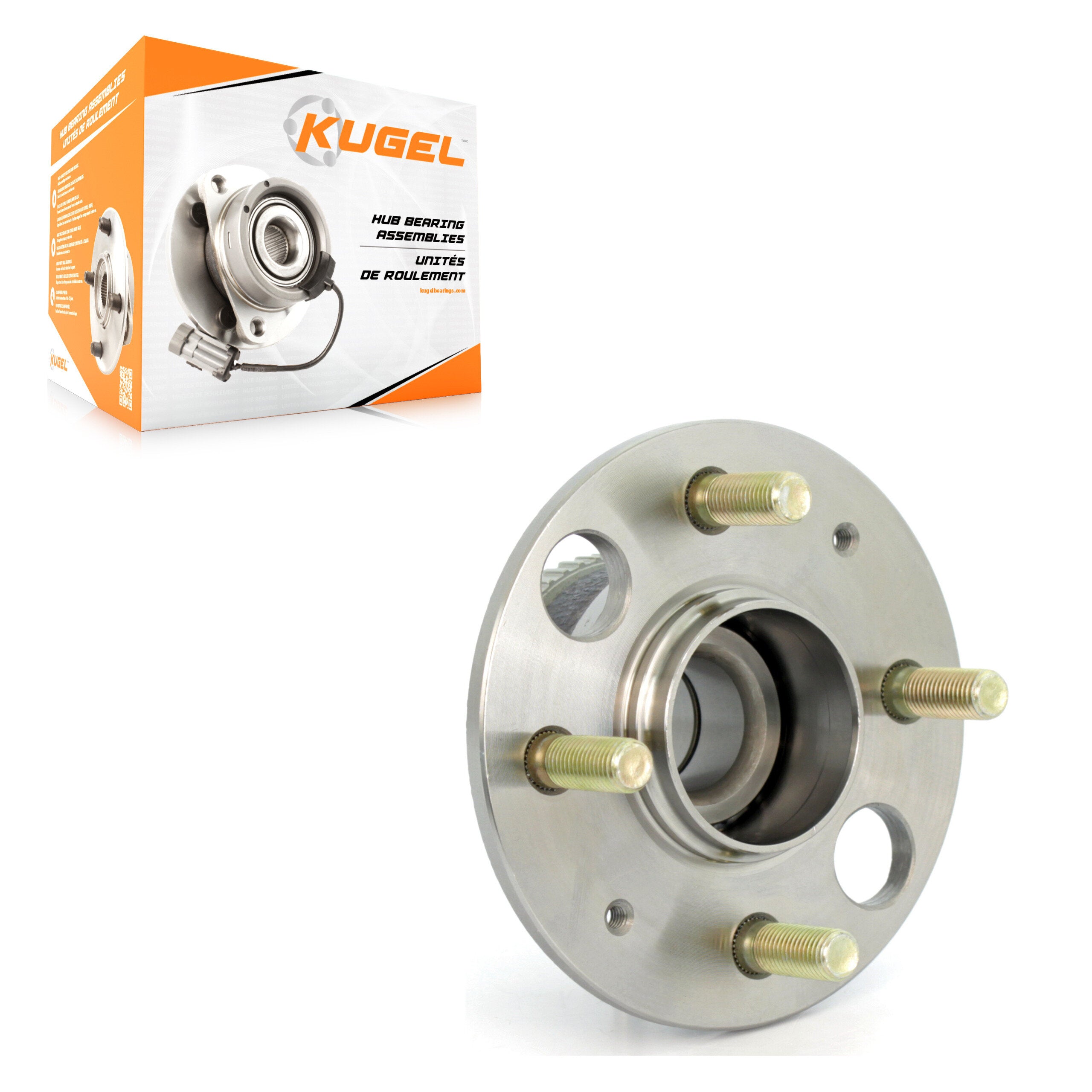 Kugel 70-513105 Wheel Bearing and Hub Assembly for 1990-2001 Honda Civic, Acura Integra, Honda Civic del Sol - Rear