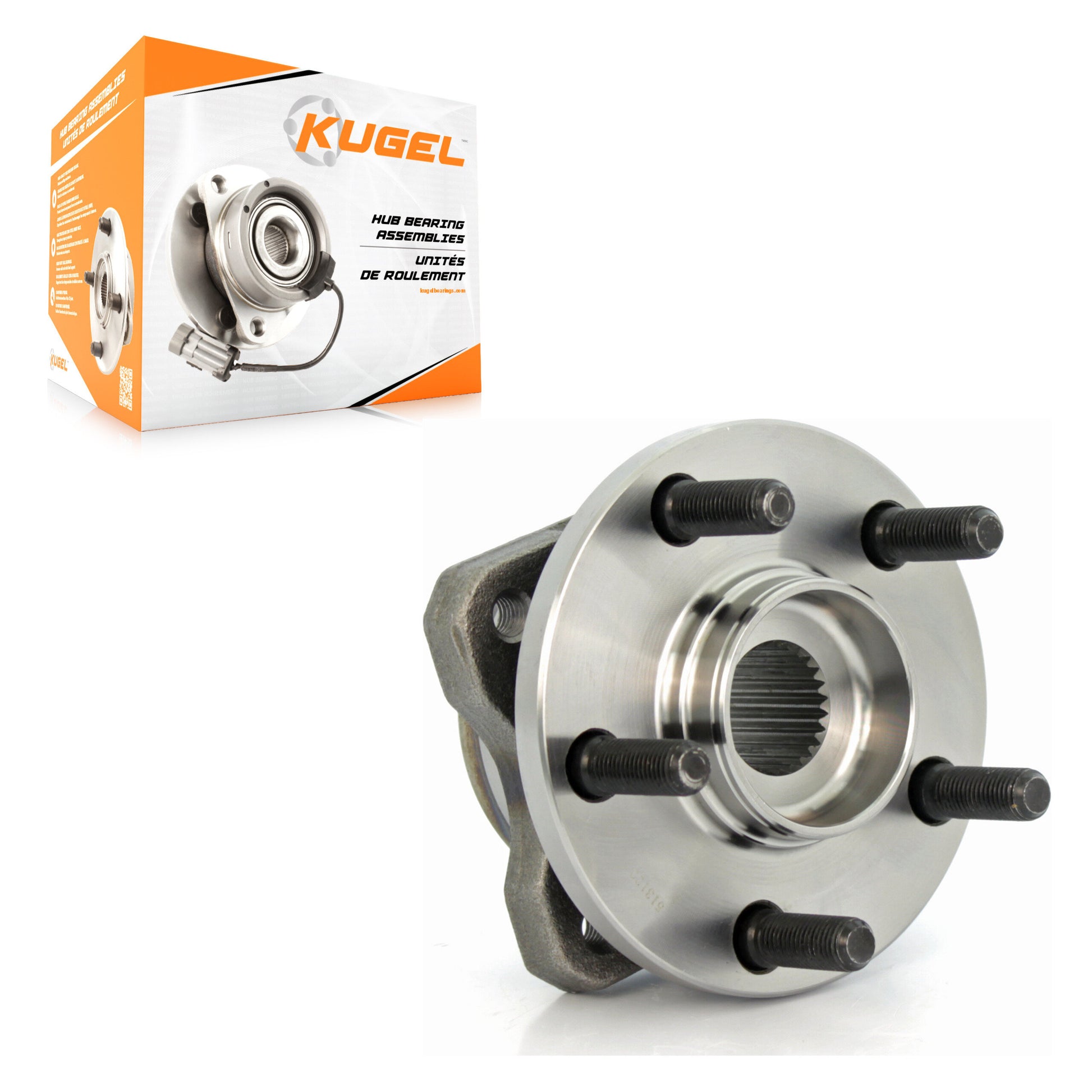 Kugel 70-513122 Wheel Bearing and Hub Assembly for 1996-2000 Chrysler Grand Voyager, Chrysler Voyager, Chrysler Town & Country - Front