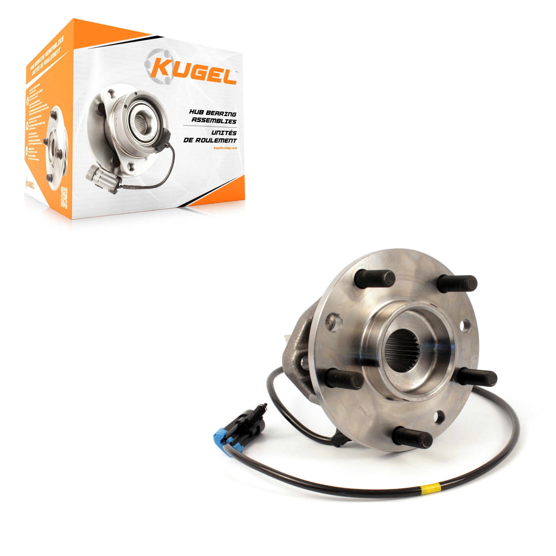 Kugel 70-513124 Wheel Bearing and Hub Assembly for 1997-2005 GMC Jimmy, Chevrolet S10, GMC Sonoma - Front