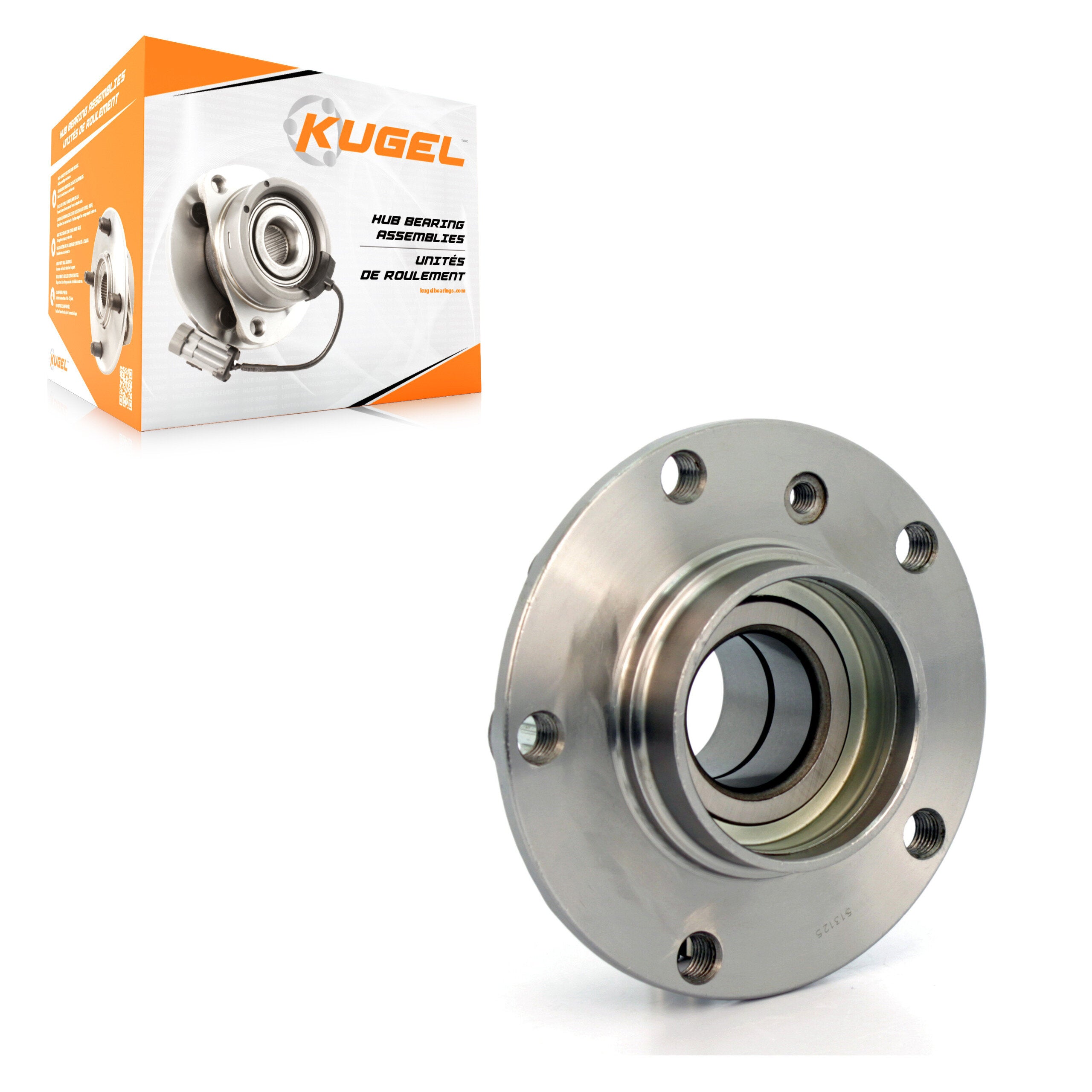 Kugel 70-513125 Wheel Bearing and Hub Assembly for 1982-2008 BMW Z4, BMW 320i, BMW 325Ci - Front