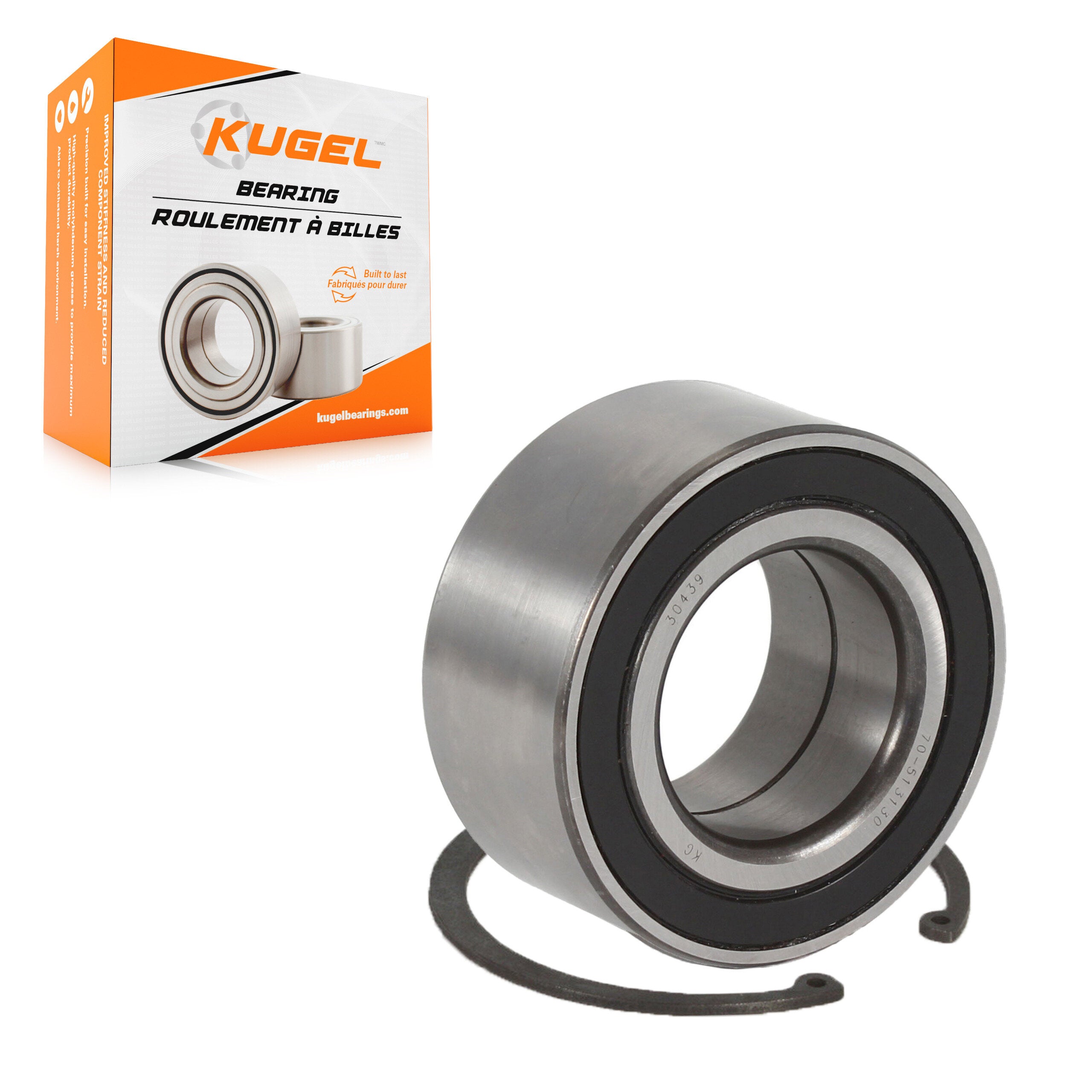Kugel 70-513130 Wheel Bearing for 1984-2012 Mercedes-Benz C250, Mercedes-Benz SLK300, Mercedes-Benz CLK550 - Front, Rear