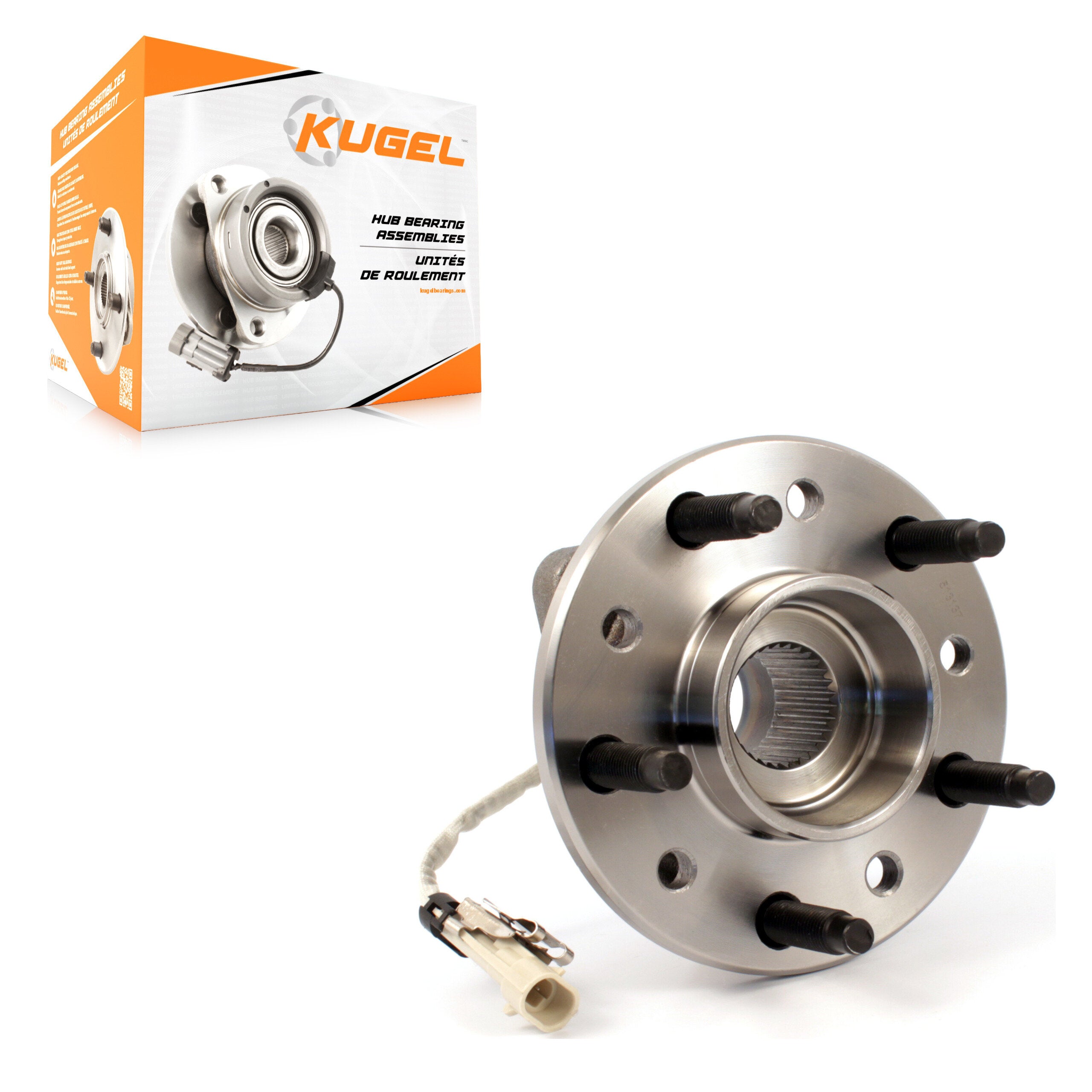 Kugel 70-513137 Wheel Bearing and Hub Assembly for 1997-2005 Chevrolet Classic, Chevrolet Malibu, Oldsmobile Alero - Front