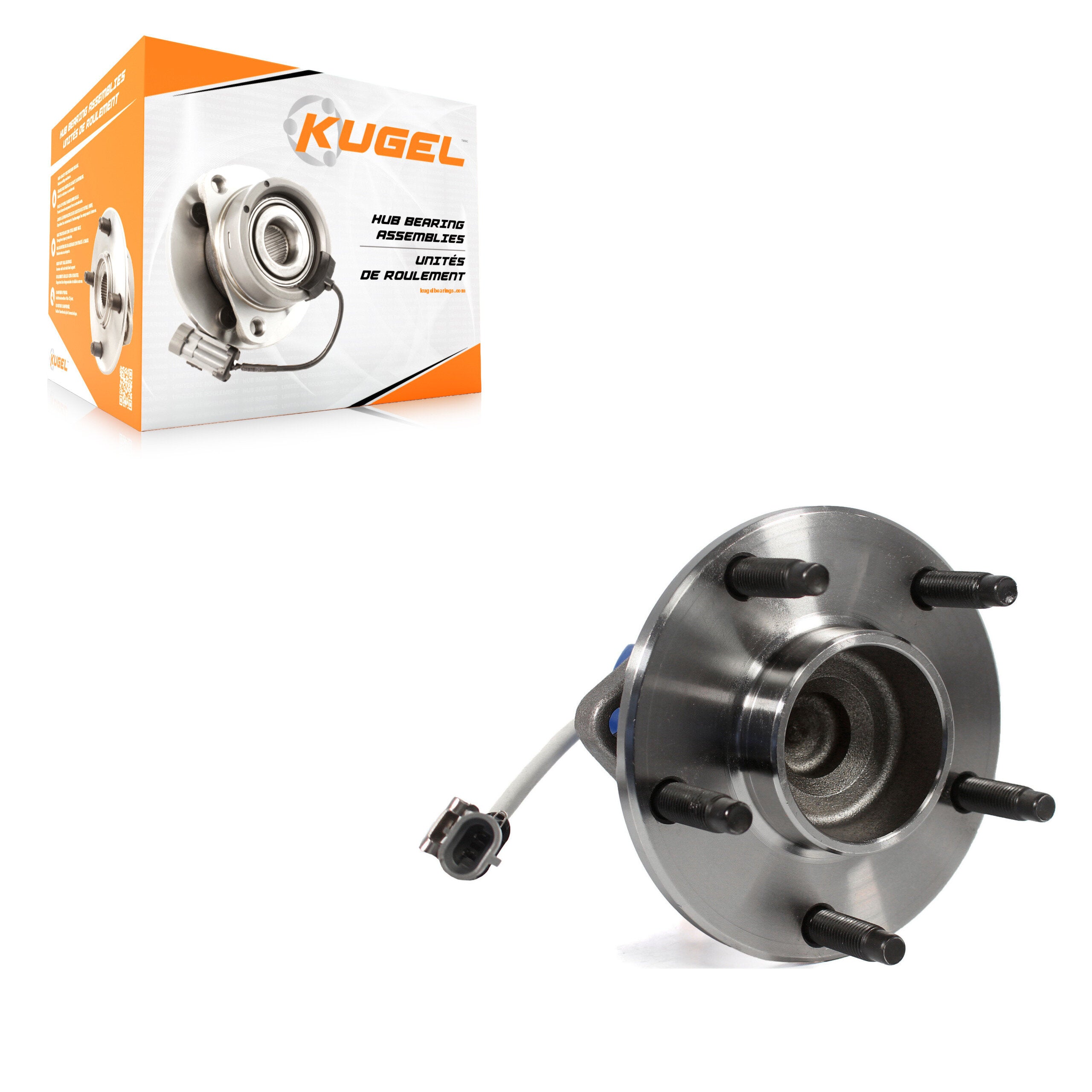 Kugel 70-513139 Wheel Bearing and Hub Assembly for 1997-2008 Cadillac XLR, Chevrolet Corvette - Front