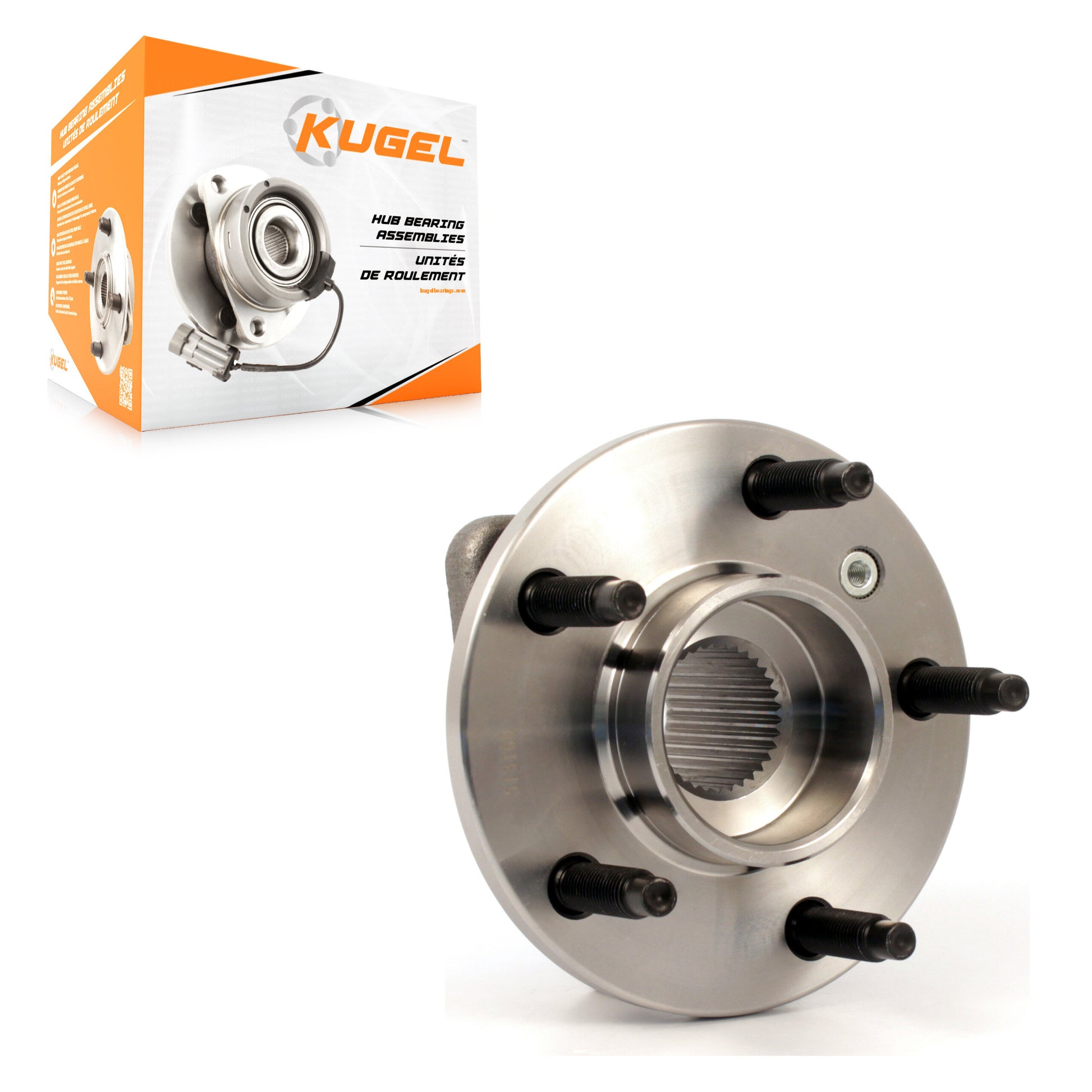 Kugel 70-513160 Wheel Bearing and Hub Assembly for 2000-2008 Buick Rendezvous, Buick Allure, Buick LaCrosse - Front