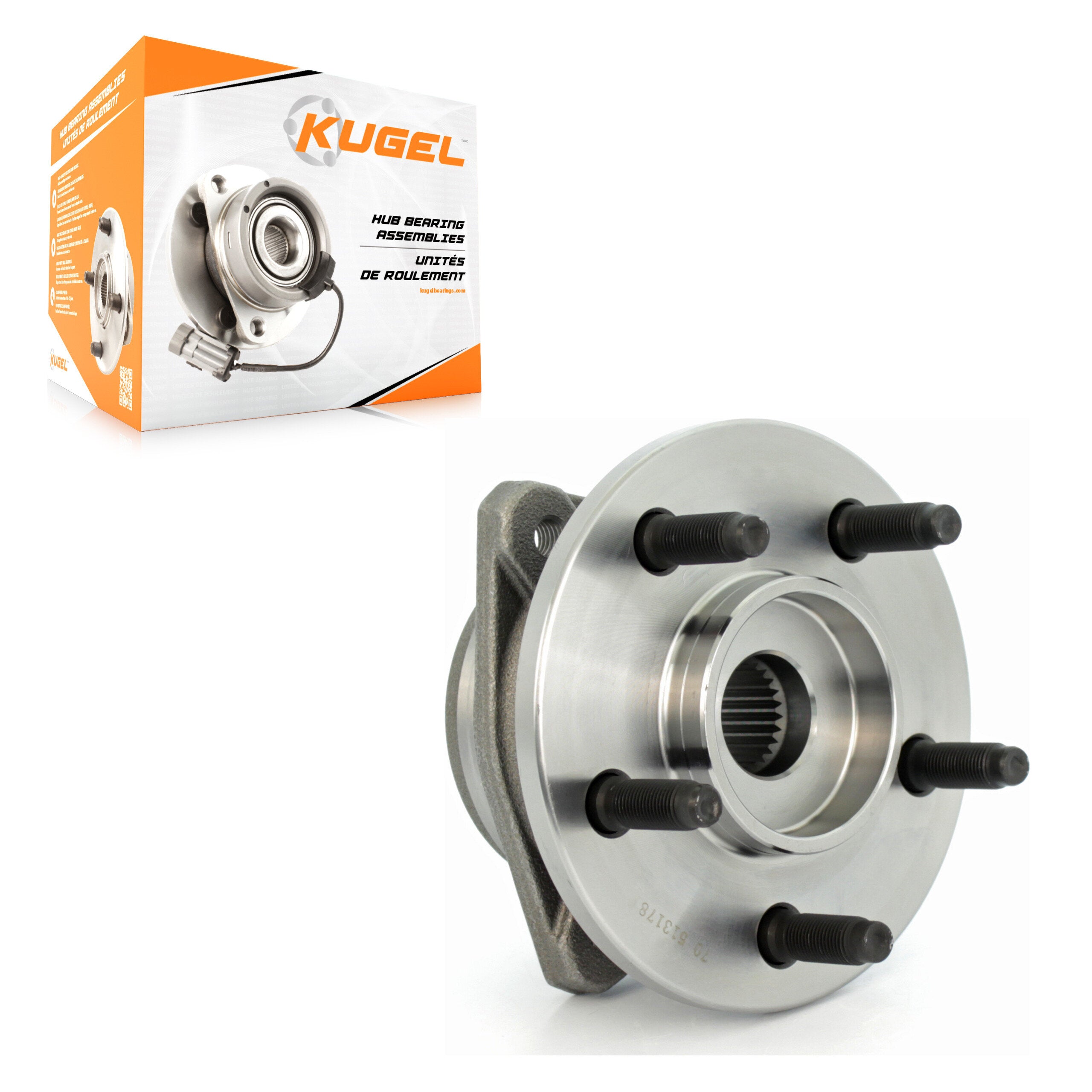 Kugel 70-513178 Wheel Bearing and Hub Assembly for 2002-2005 Jeep Liberty - Front