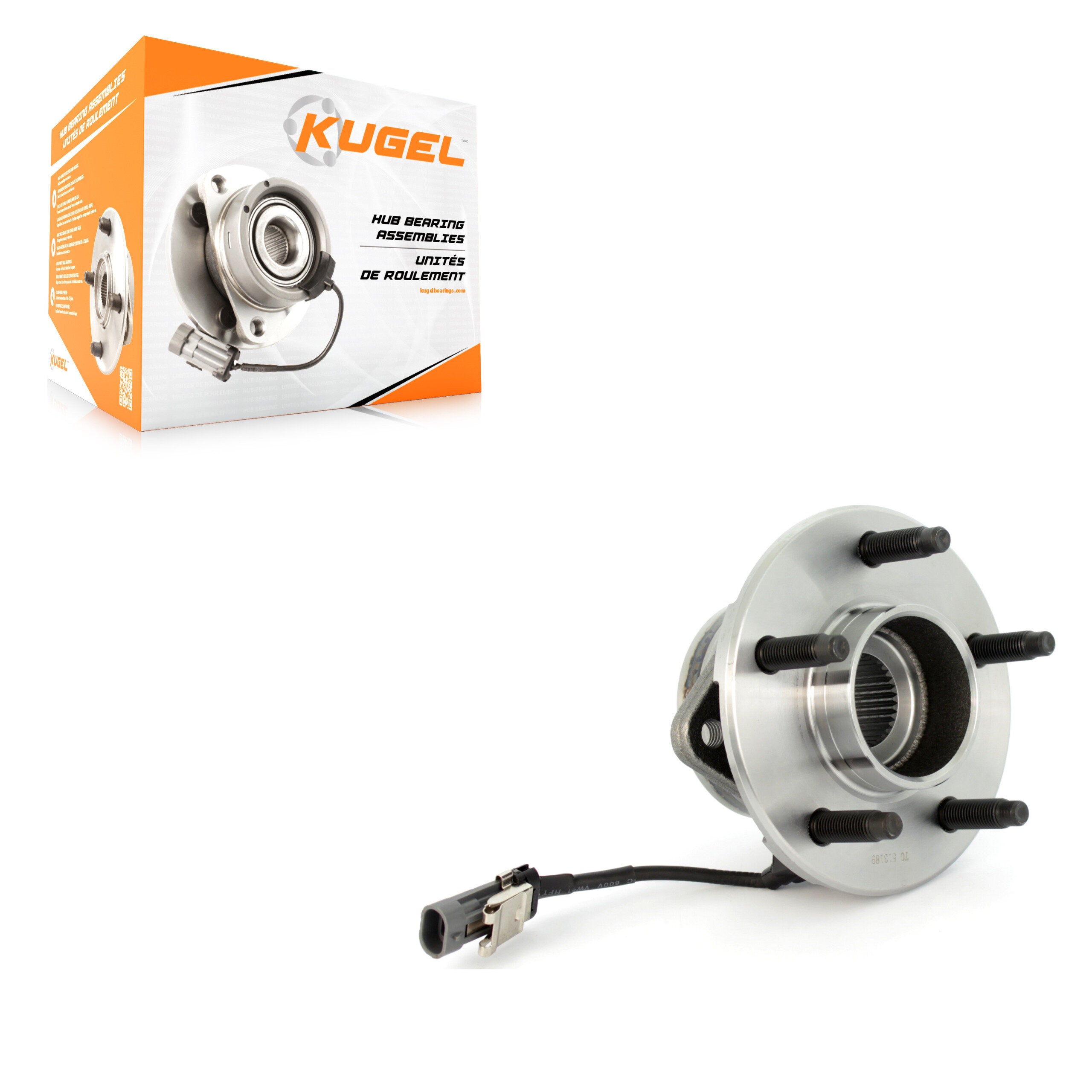 Kugel 70-513189 Wheel Bearing and Hub Assembly for 2002-2007 Chevrolet Equinox, Pontiac Torrent, Saturn Vue - Front