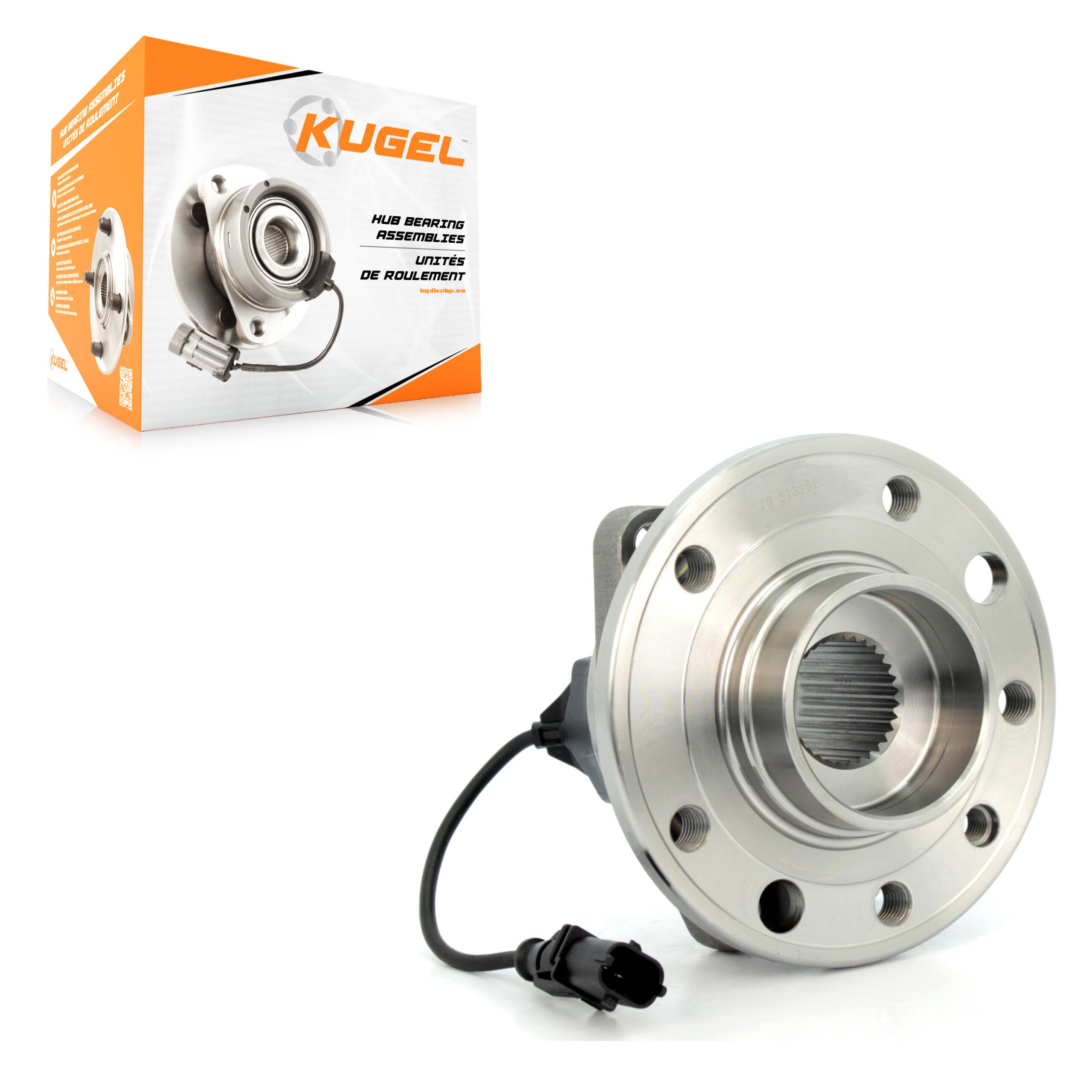 Kugel 70-513191 Wheel Bearing and Hub Assembly for 2003-2011 Saab 9-3X, Saab 9-3 - Front