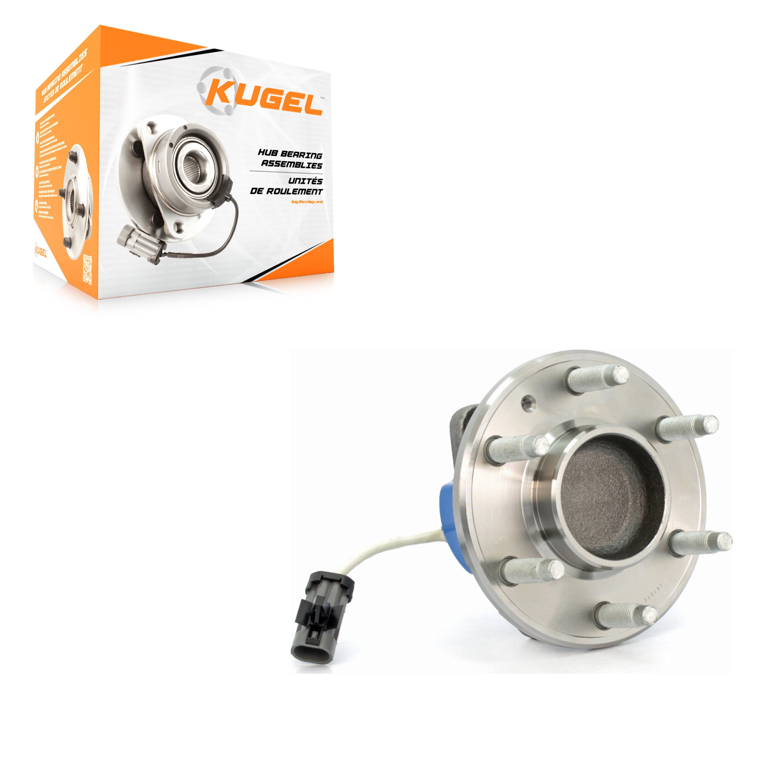 Kugel 70-513197 Wheel Bearing and Hub Assembly for 2004-2011 Cadillac STS, Buick Terraza, Chevrolet Uplander - Front, Rear